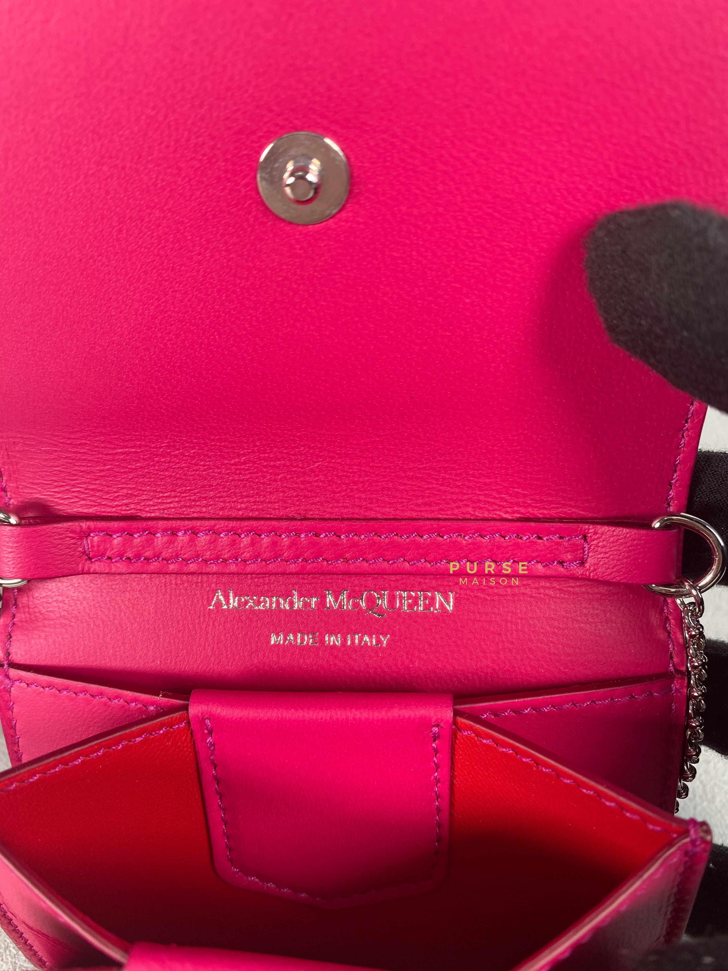 Alexander McQueen Skull Studded Cardholder on Chain | Purse Maison Luxury Bags Shop