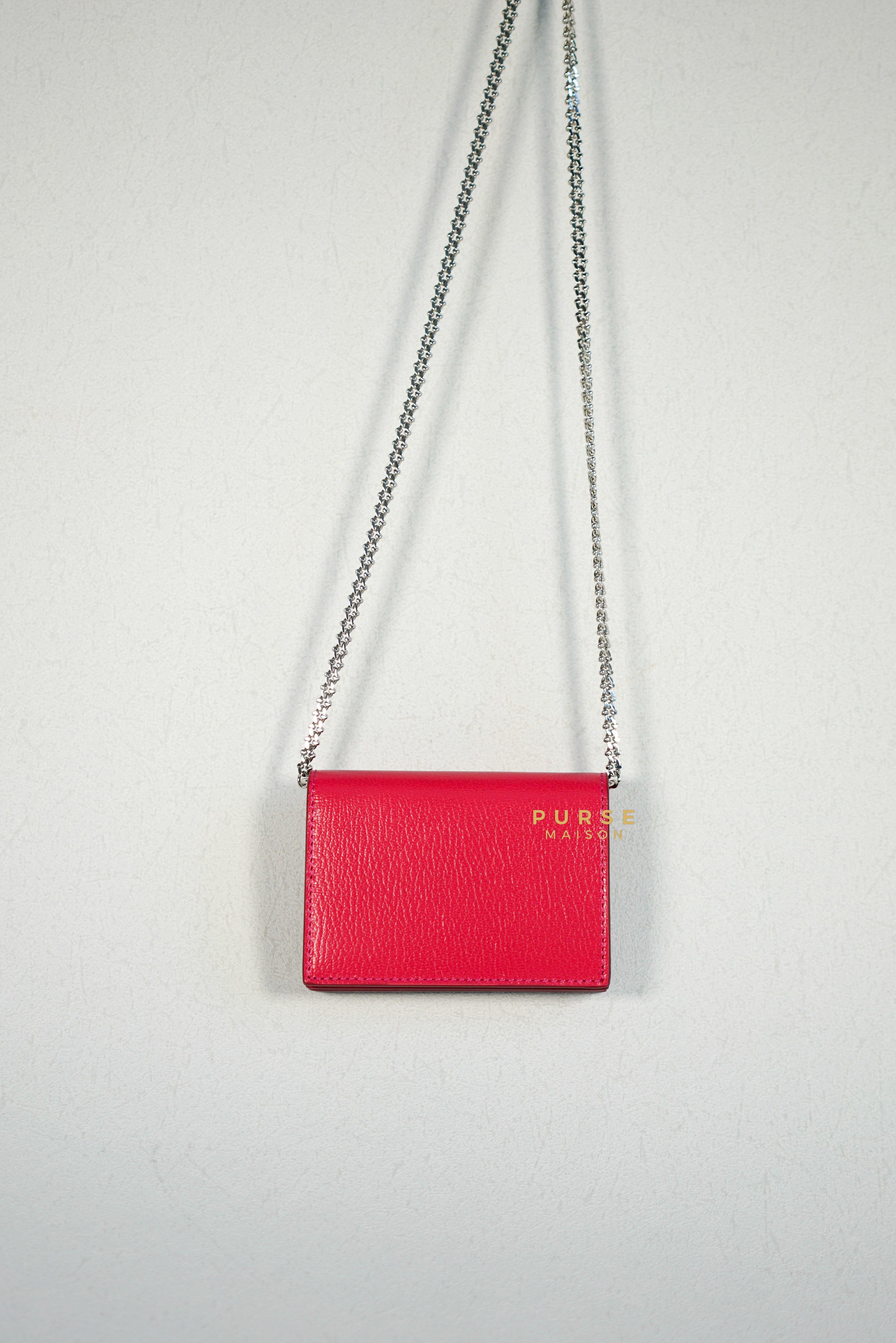 Alexander McQueen Skull Studded Cardholder on Chain | Purse Maison Luxury Bags Shop