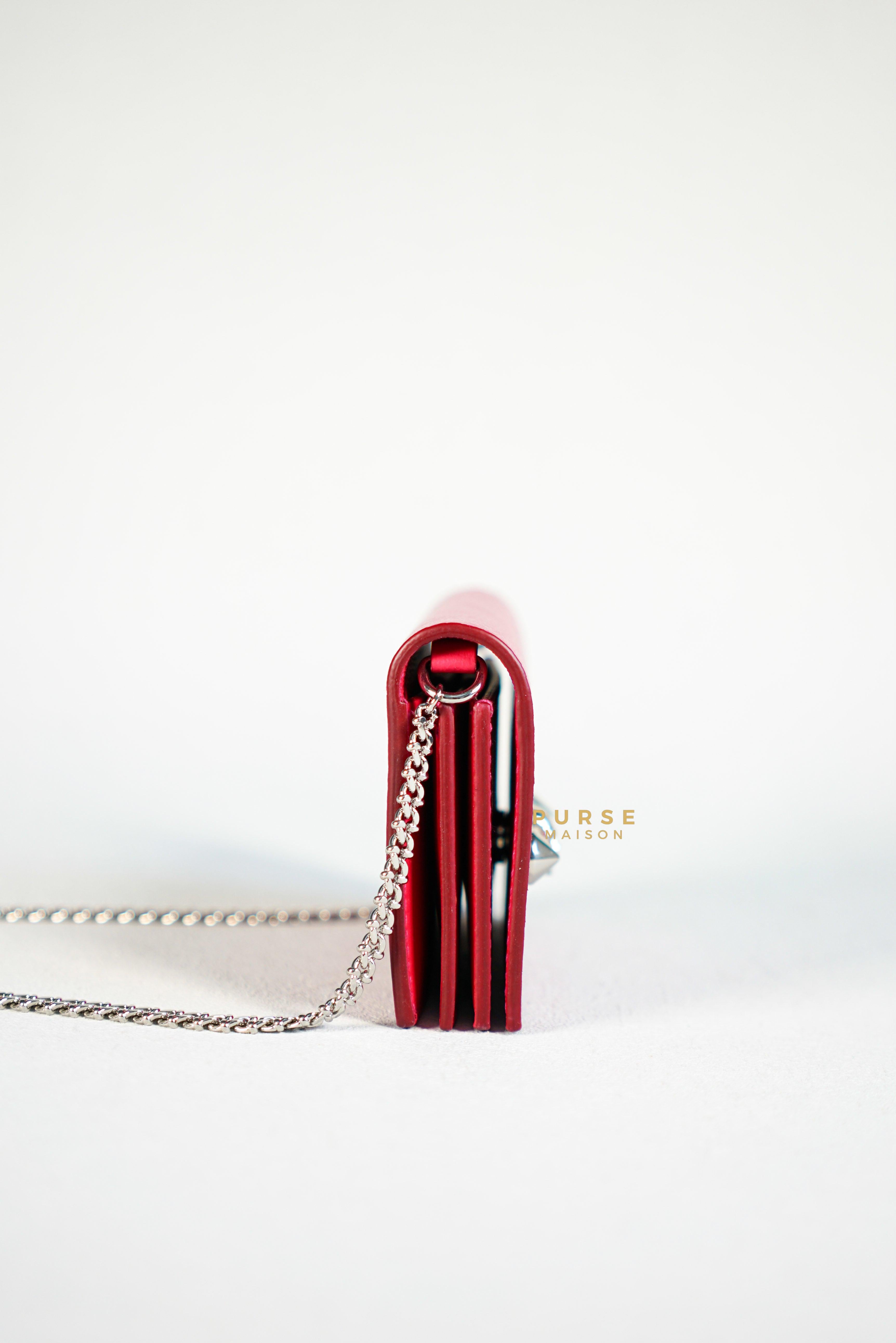 Alexander McQueen Skull Studded Cardholder on Chain | Purse Maison Luxury Bags Shop