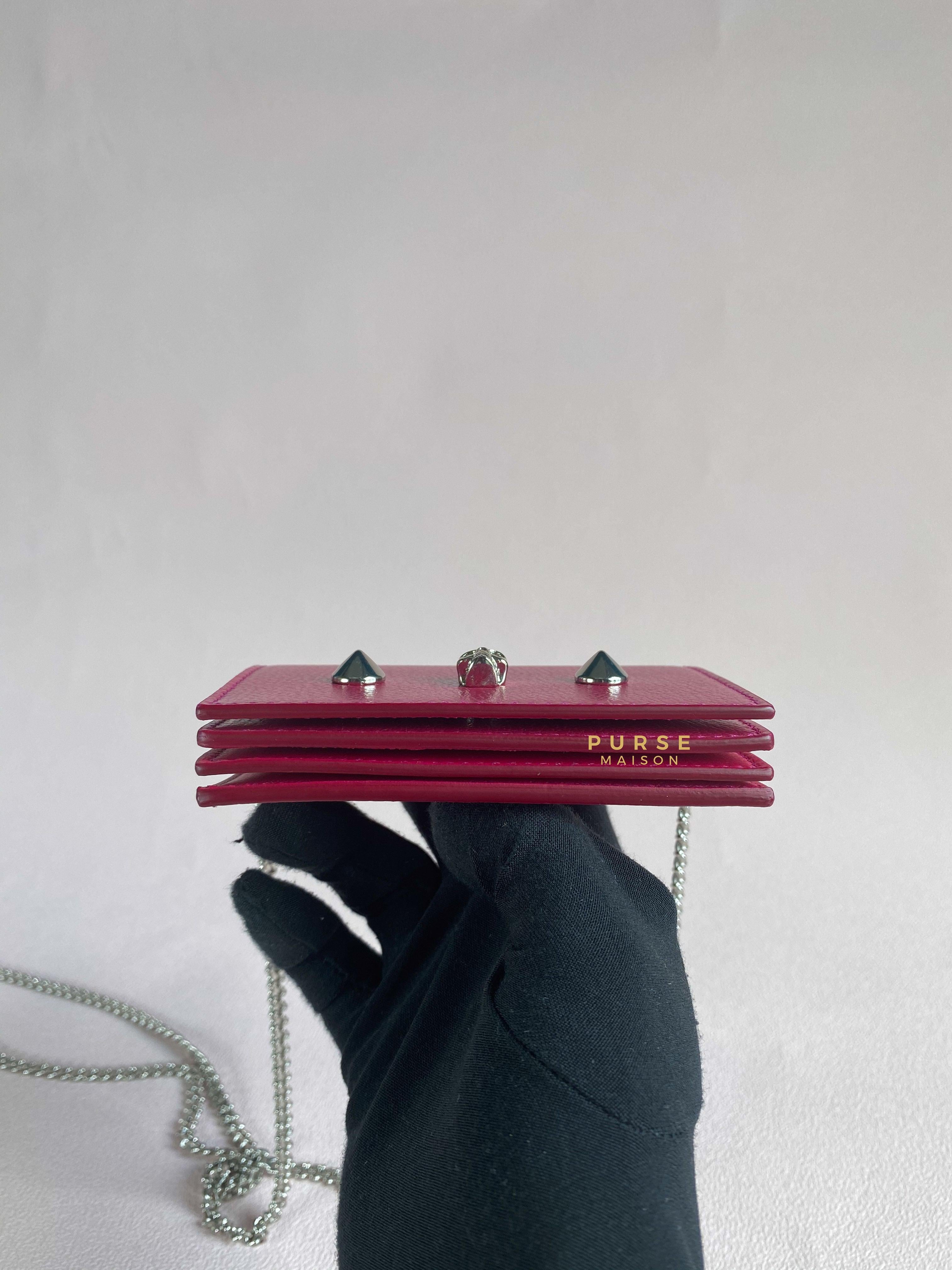 Alexander McQueen Skull Studded Cardholder on Chain | Purse Maison Luxury Bags Shop