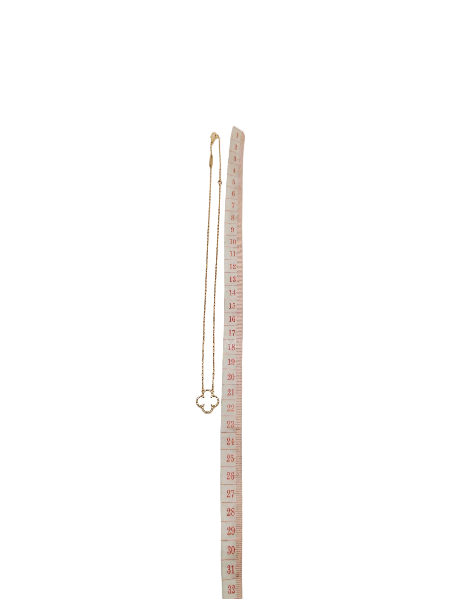 Van Cleef & Arpels Vintage Alhambra White Mother of Pearl and Yellow Gold Necklace 2021 | Purse Maison Luxury Bags Shop