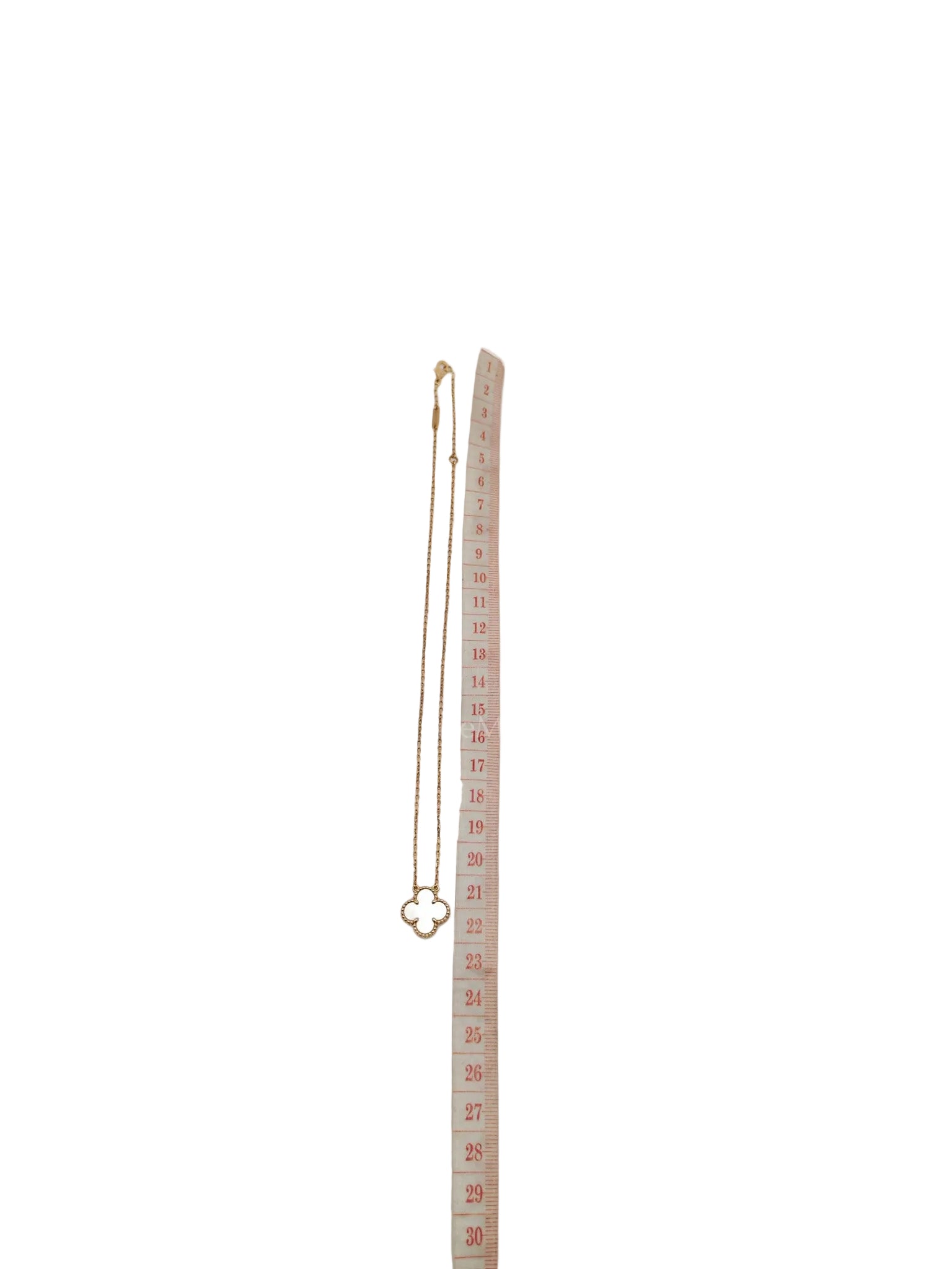 Van Cleef & Arpels Vintage Alhambra White Mother of Pearl and Yellow Gold Necklace 2021 | Purse Maison Luxury Bags Shop