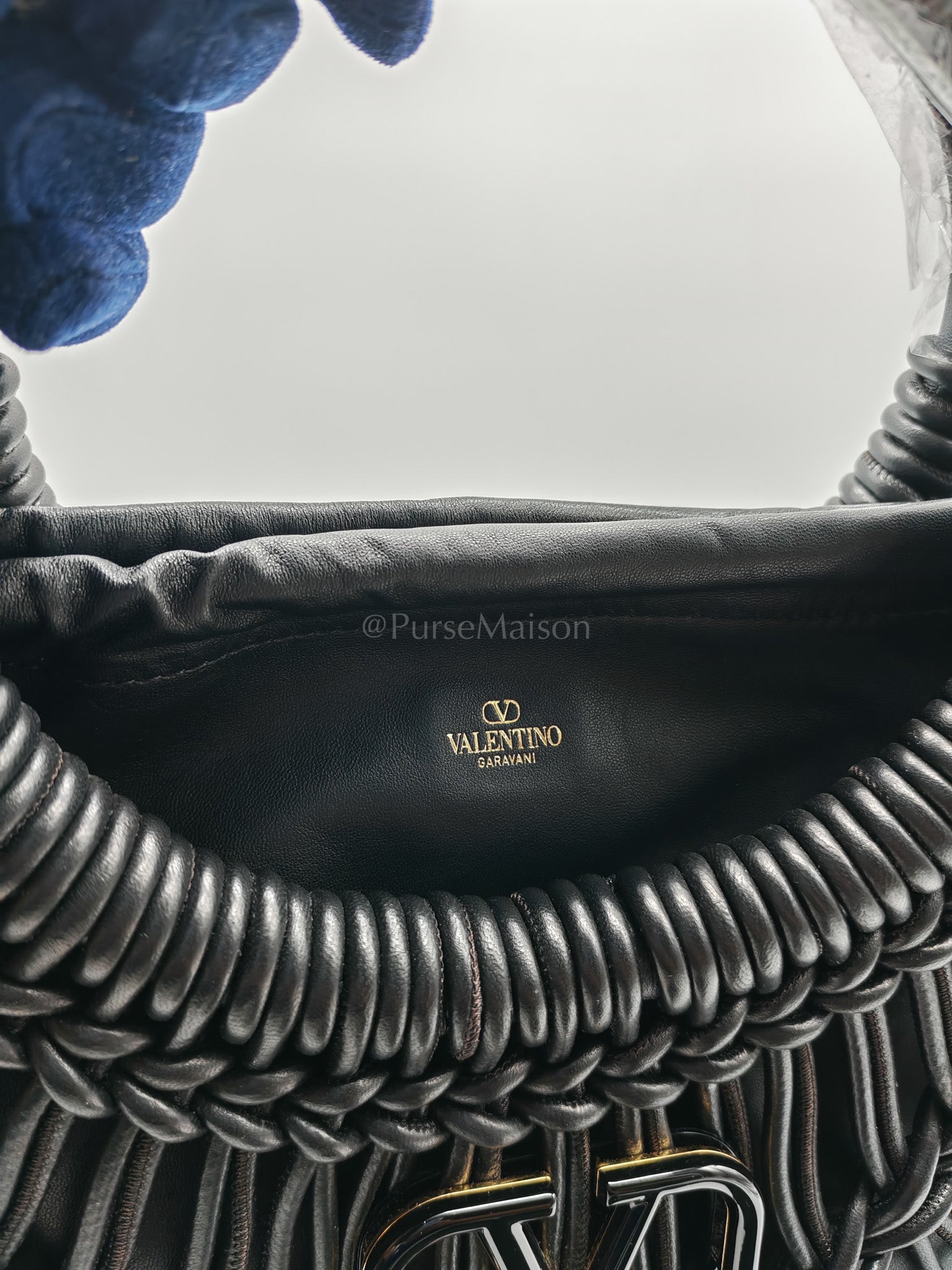 Allknots Woven Tote Bag in Black Lambskin Leather | Purse Maison Luxury Bags Shop