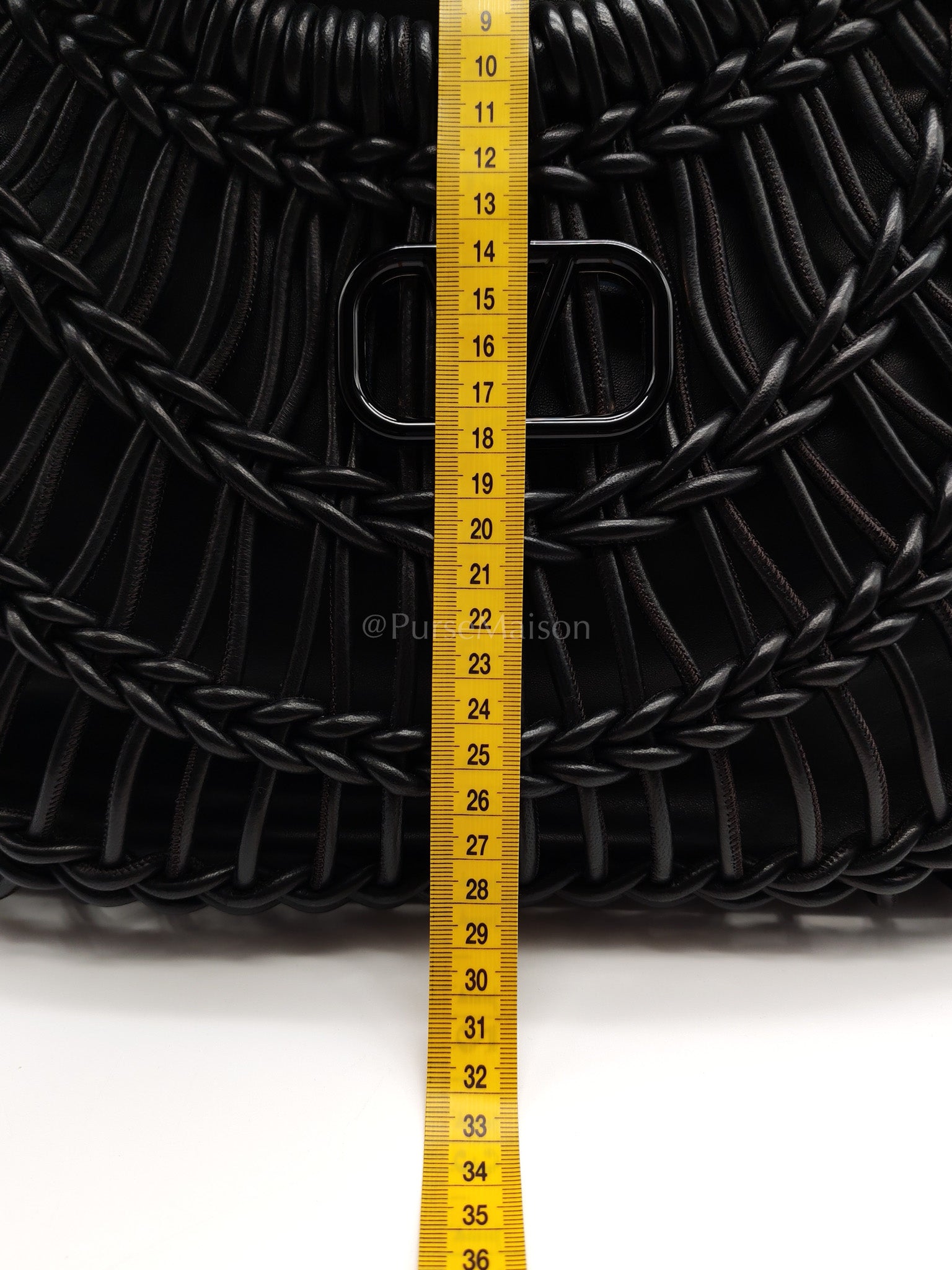 Allknots Woven Tote Bag in Black Lambskin Leather | Purse Maison Luxury Bags Shop