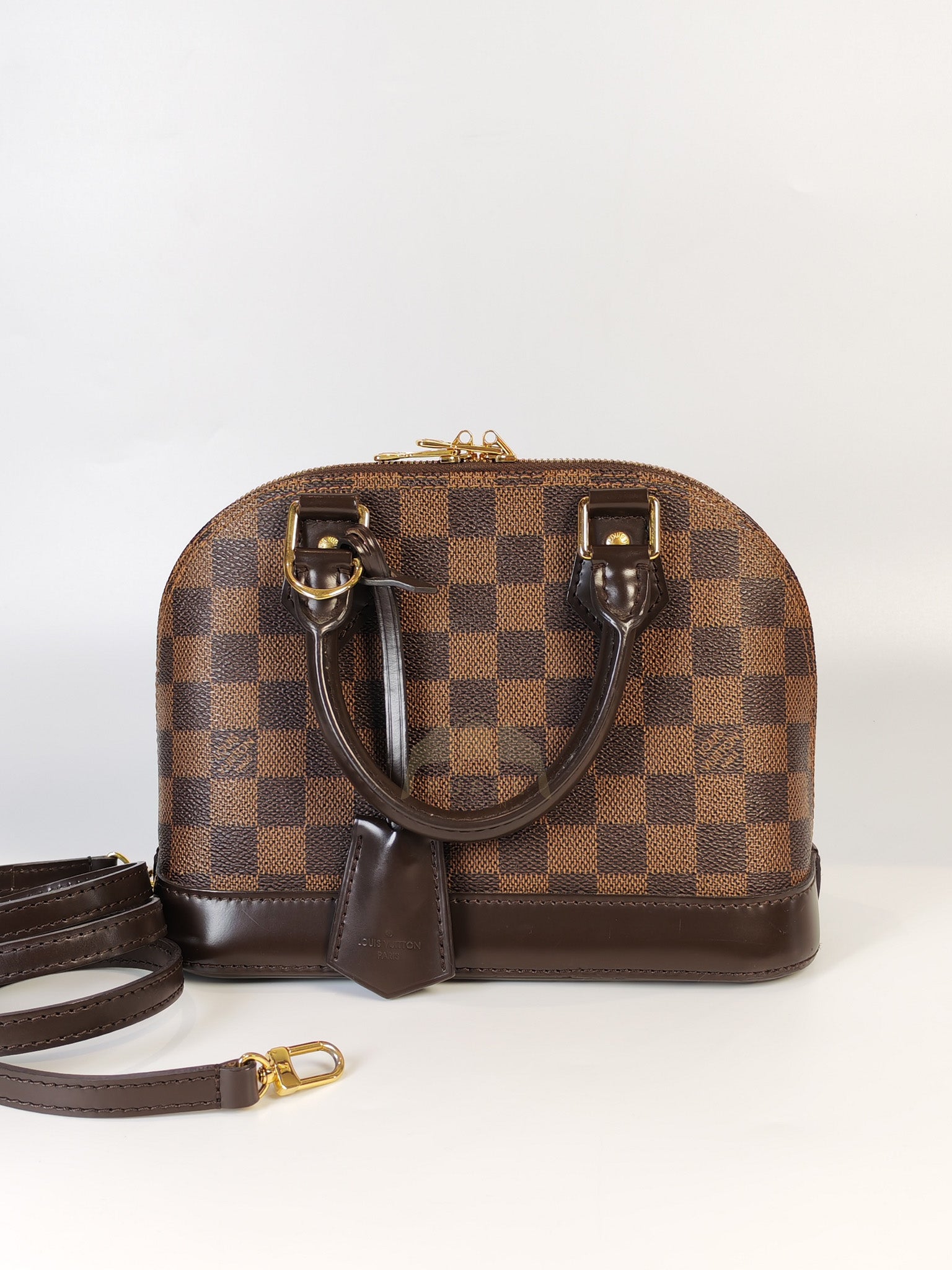 Alma BB in Damier Ebene Canvas (Date code: AA1168) | Purse Maison Luxury Bags Shop