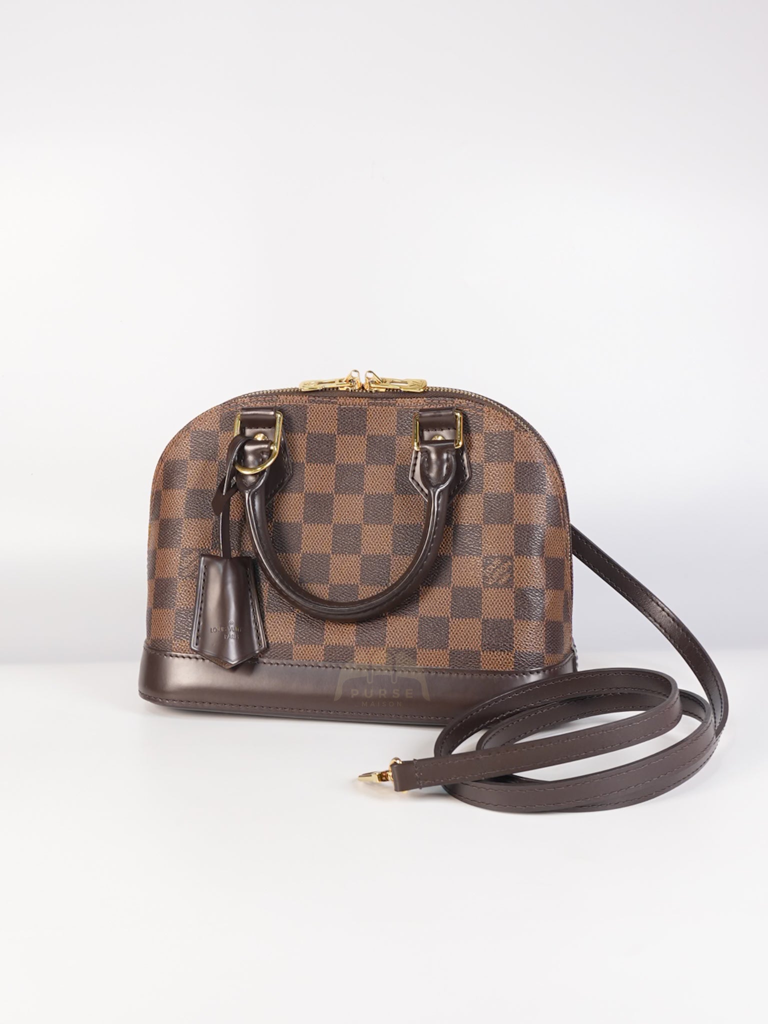 Alma BB in Damier Ebene Canvas (Date Code: AA4107) | Purse Maison Luxury Bags Shop
