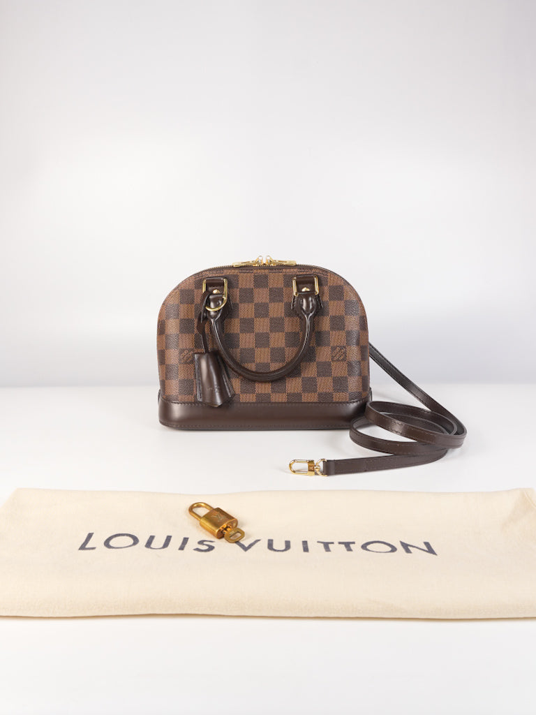 Alma BB in Damier Ebene Canvas (Date Code: AA4107) | Purse Maison Luxury Bags Shop