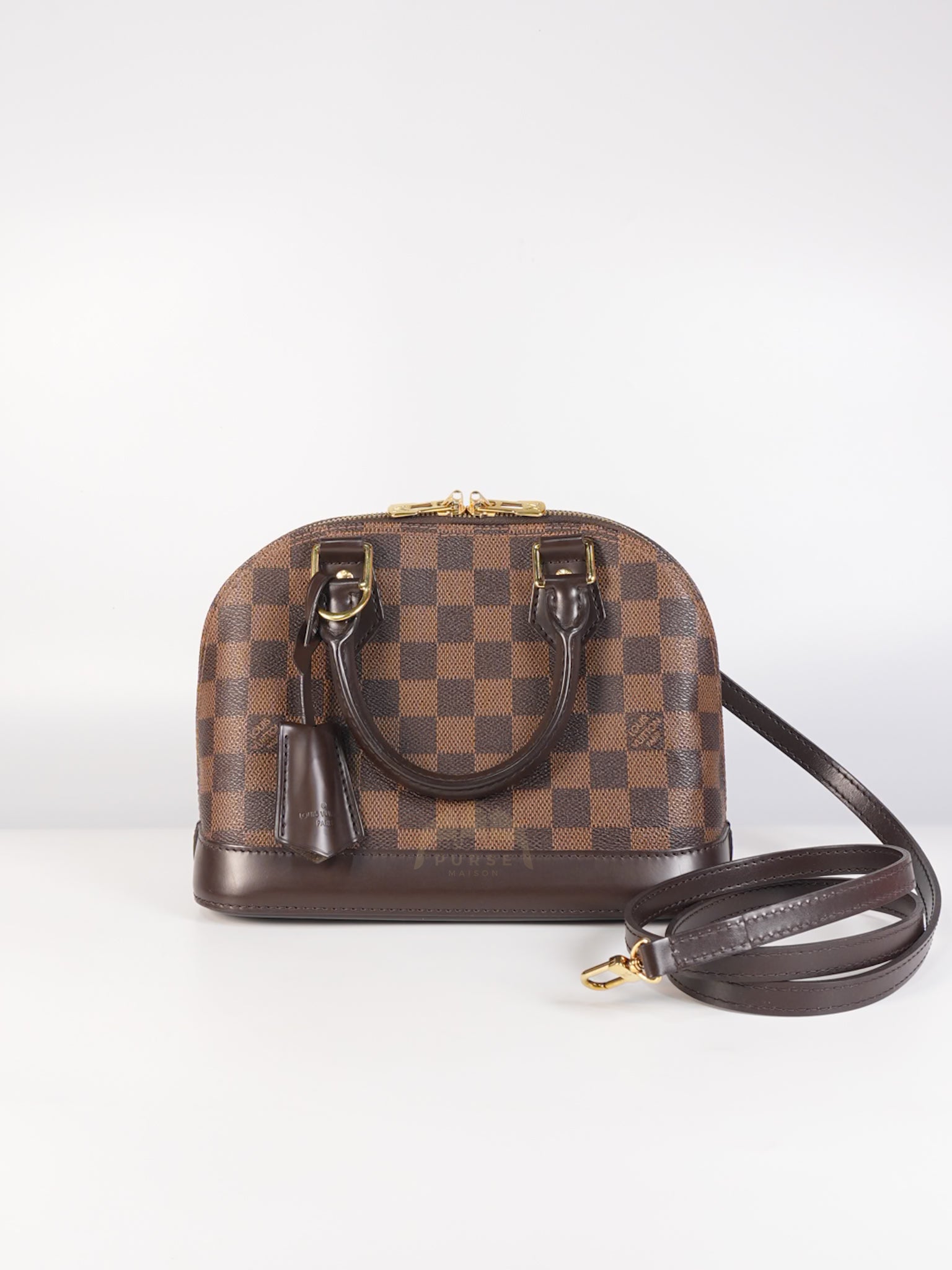 Alma BB in Damier Ebene Canvas (Date Code: AA4107) | Purse Maison Luxury Bags Shop