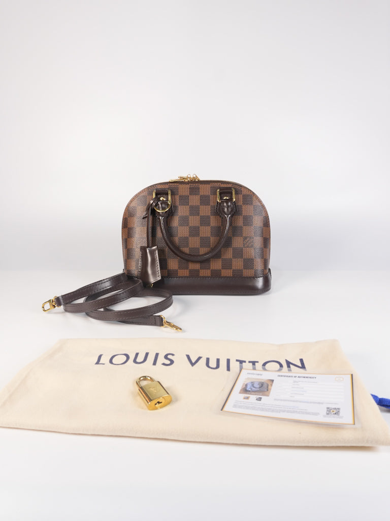 Alma BB in Damier Ebene Canvas (Date Code: AR0147) | Purse Maison Luxury Bags Shop