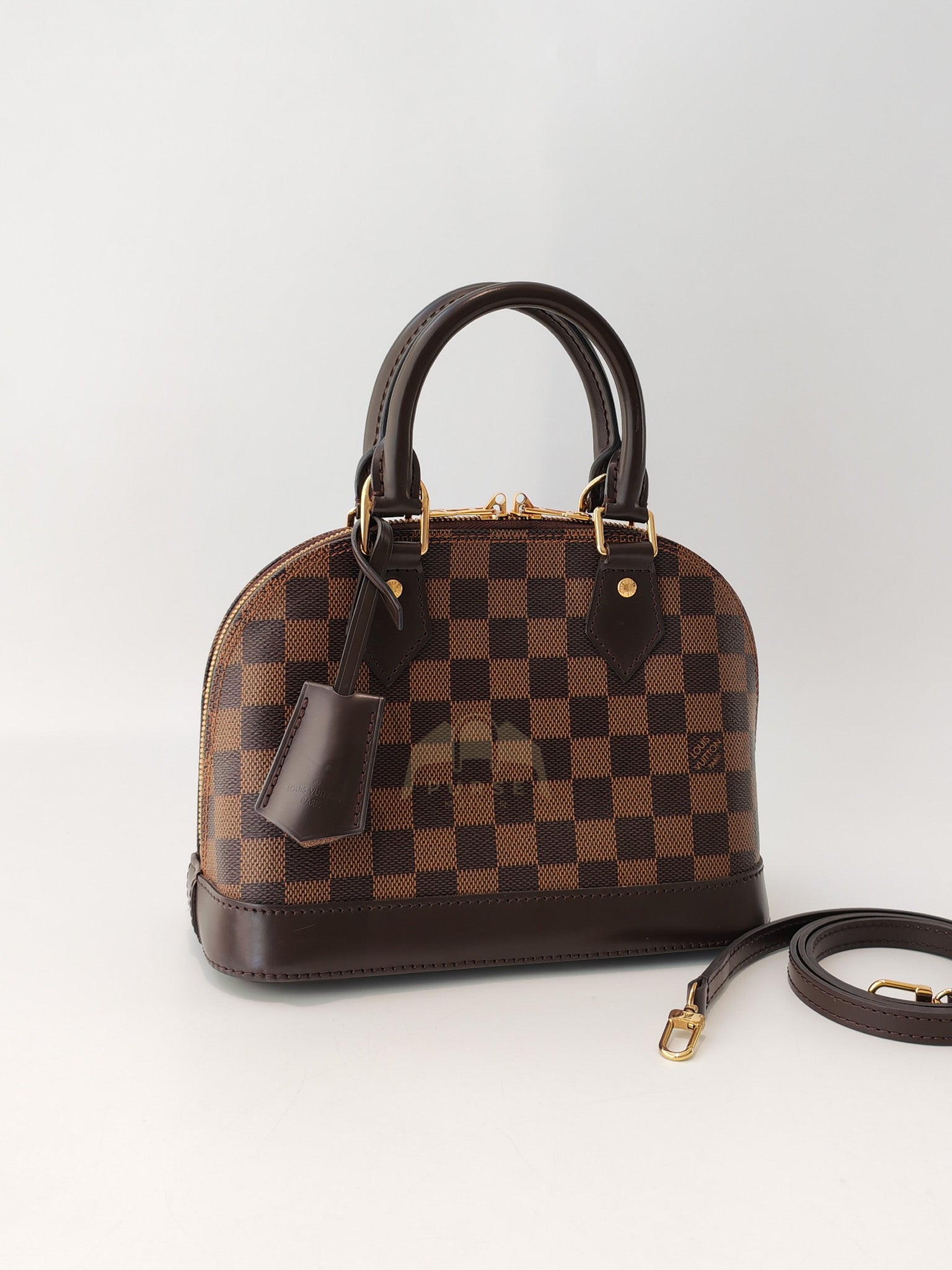 Alma BB in Damier Ebene Canvas (Date code: AR4108) | Purse Maison Luxury Bags Shop