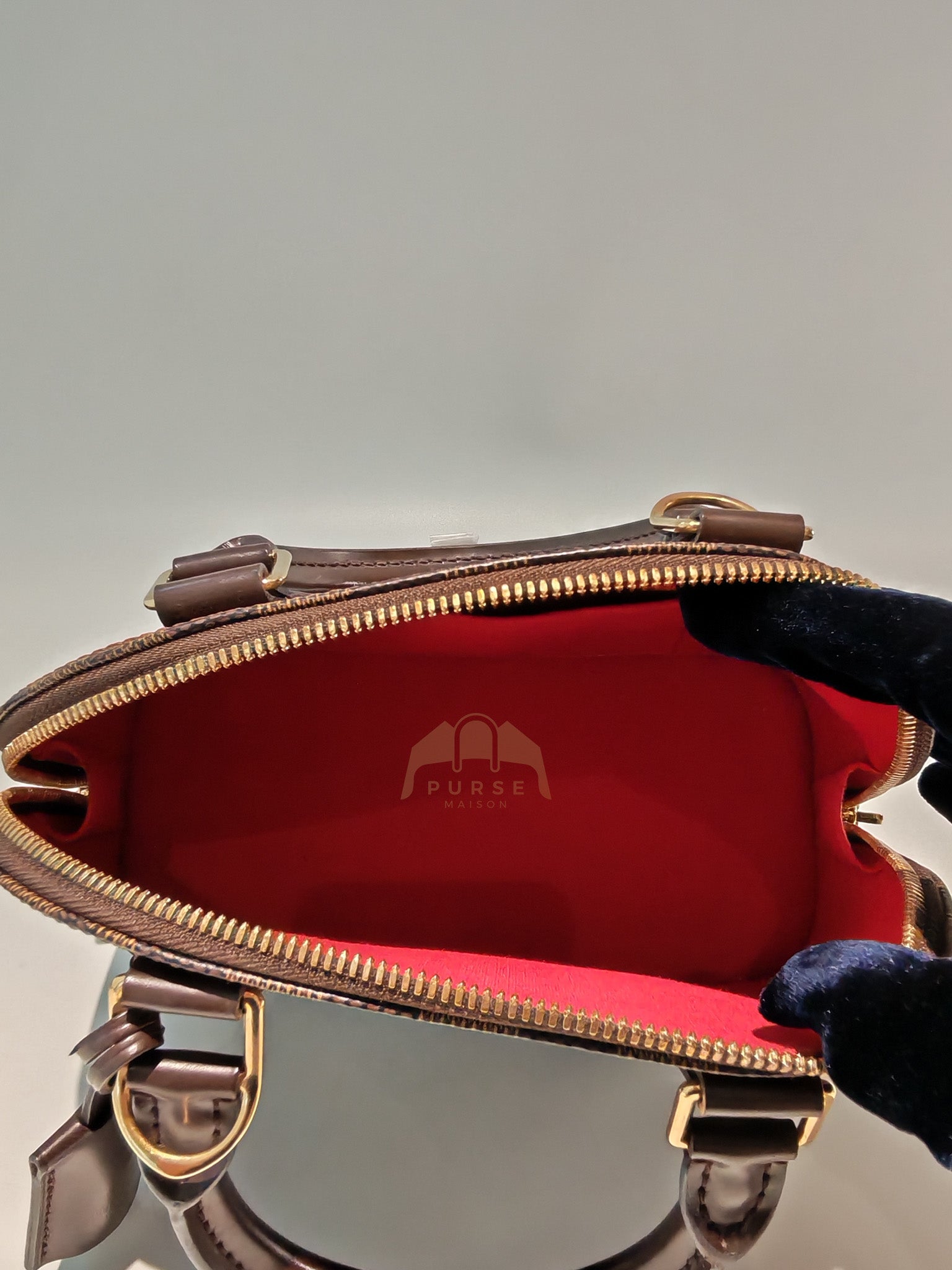 Alma BB in Damier Ebene Canvas (Date code: AR4108) | Purse Maison Luxury Bags Shop