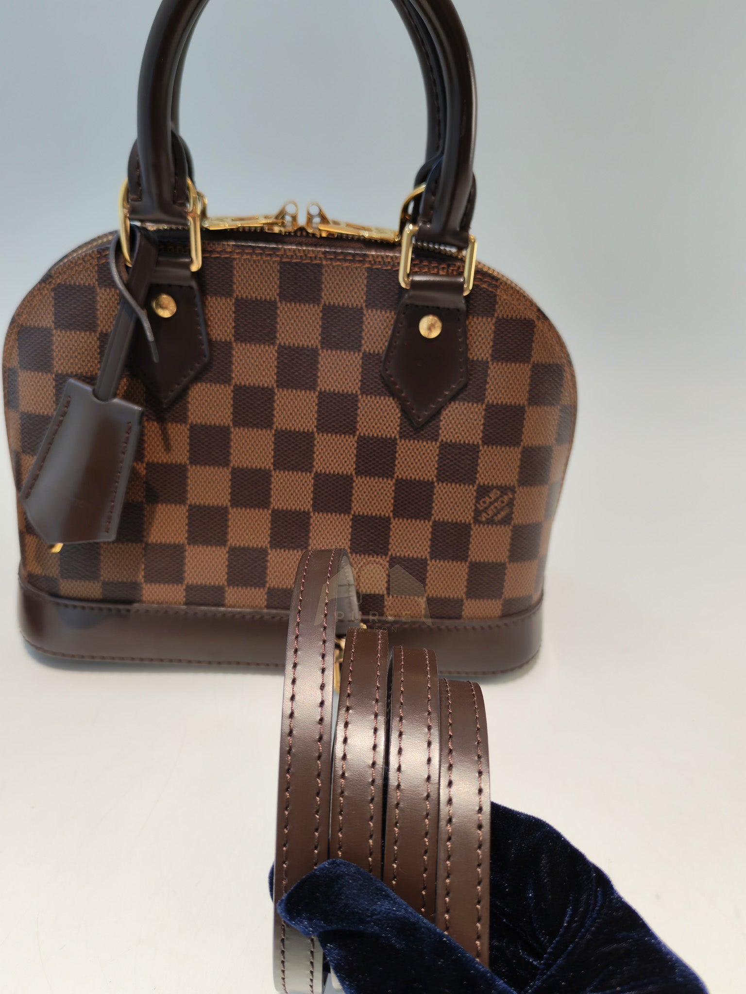 Alma BB in Damier Ebene Canvas (Date code: AR4108) | Purse Maison Luxury Bags Shop