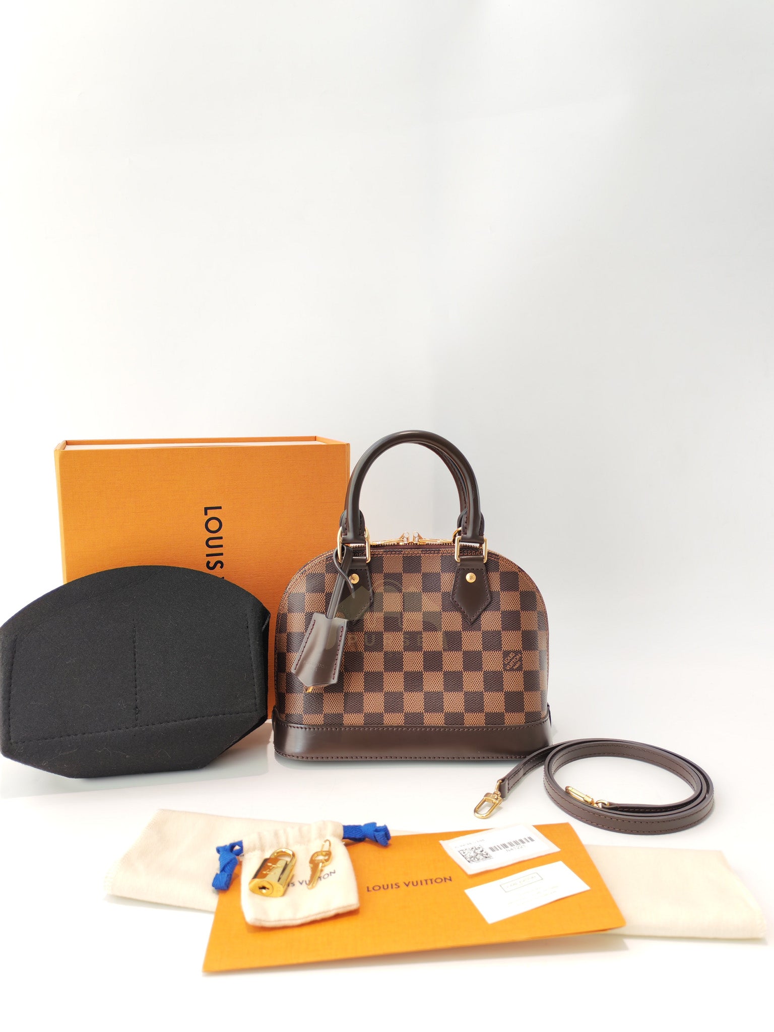 Alma BB in Damier Ebene Canvas (Date code: AR4108) | Purse Maison Luxury Bags Shop