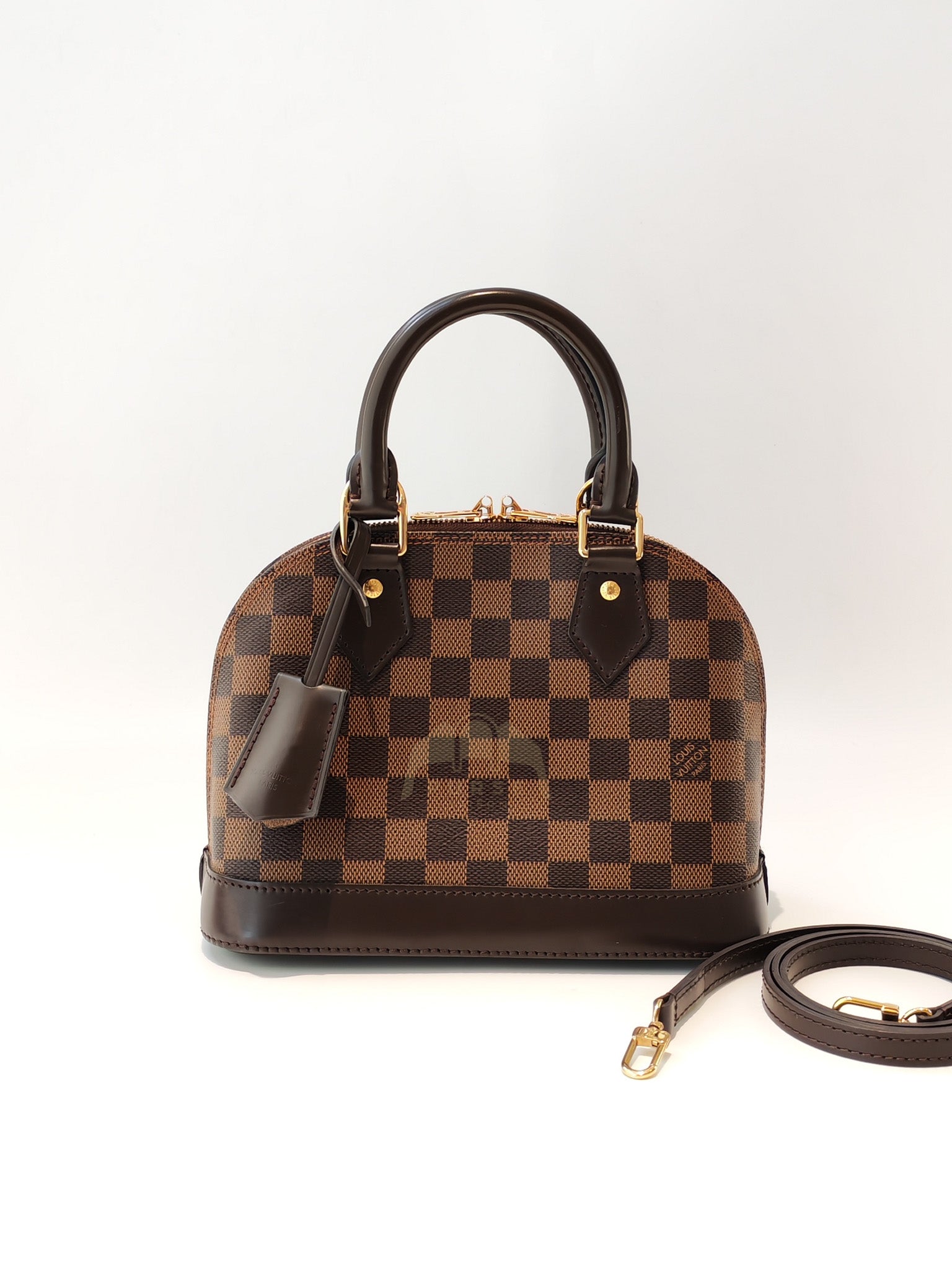 Alma BB in Damier Ebene Canvas (Date code: AR4108) | Purse Maison Luxury Bags Shop