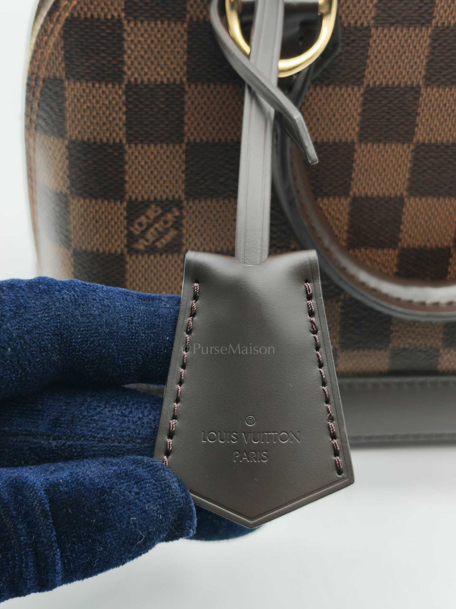 Alma BB in Damier Ebene Canvas (Microchip) | Purse Maison Luxury Bags Shop