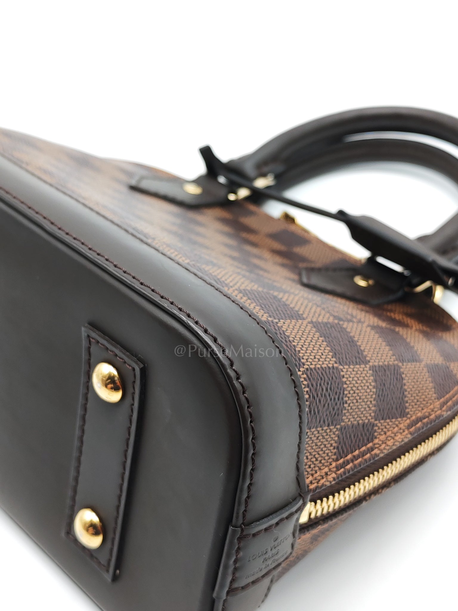 Alma BB in Damier Ebene Canvas Shoulder Bag (Date Code: AR3189) | Purse Maison Luxury Bags Shop