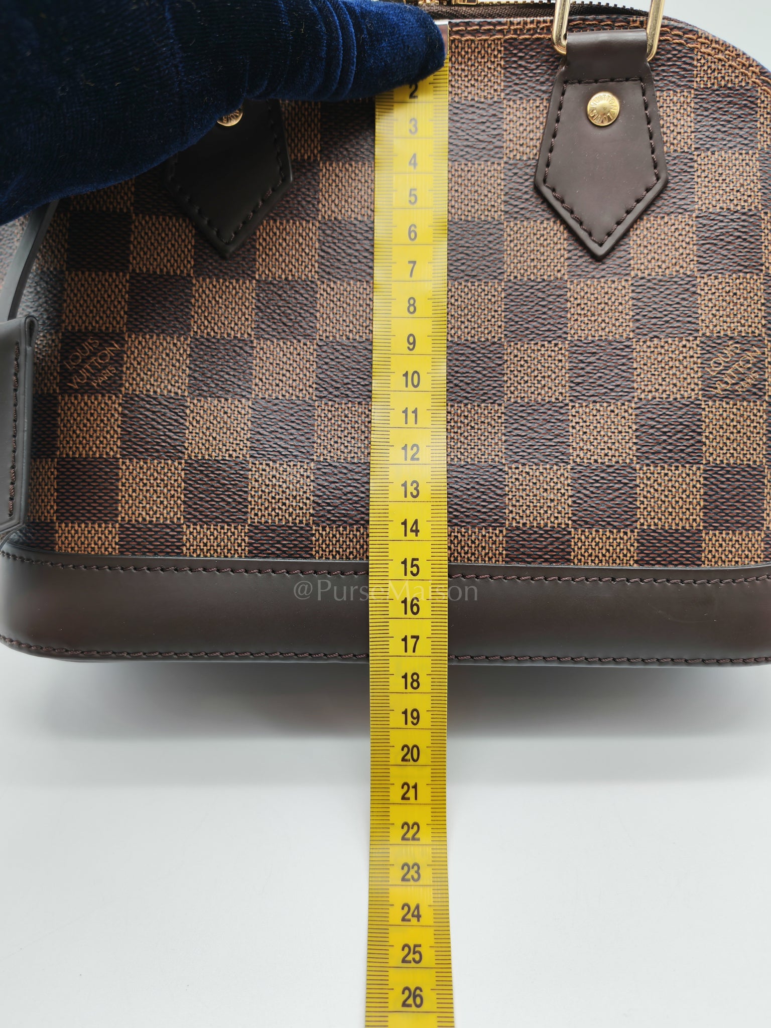 Alma BB in Damier Ebene Canvas Shoulder Bag (Date Code: AR3189) | Purse Maison Luxury Bags Shop