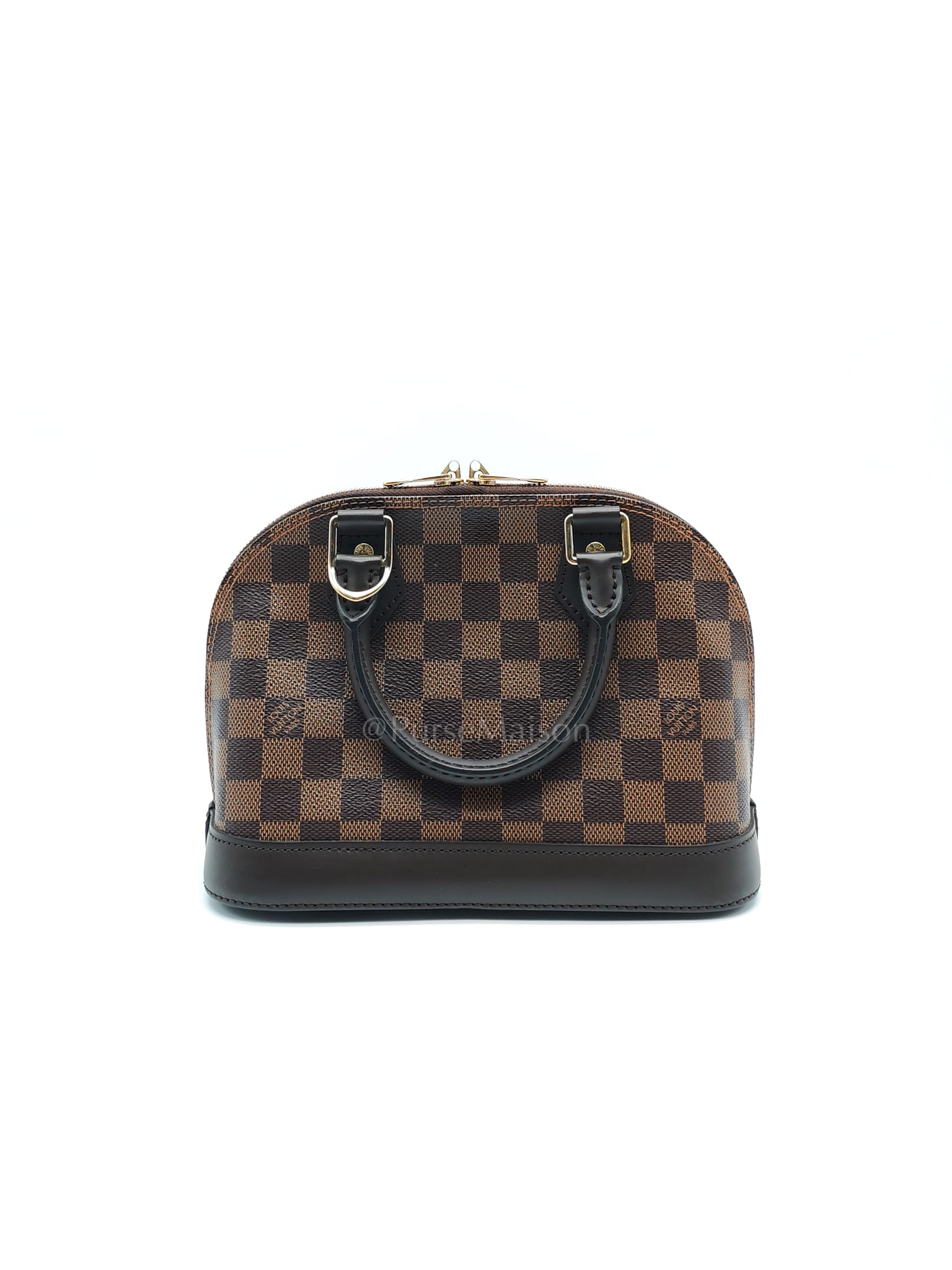 Alma BB in Damier Ebene Canvas Shoulder Bag (Date Code: AR3189) | Purse Maison Luxury Bags Shop