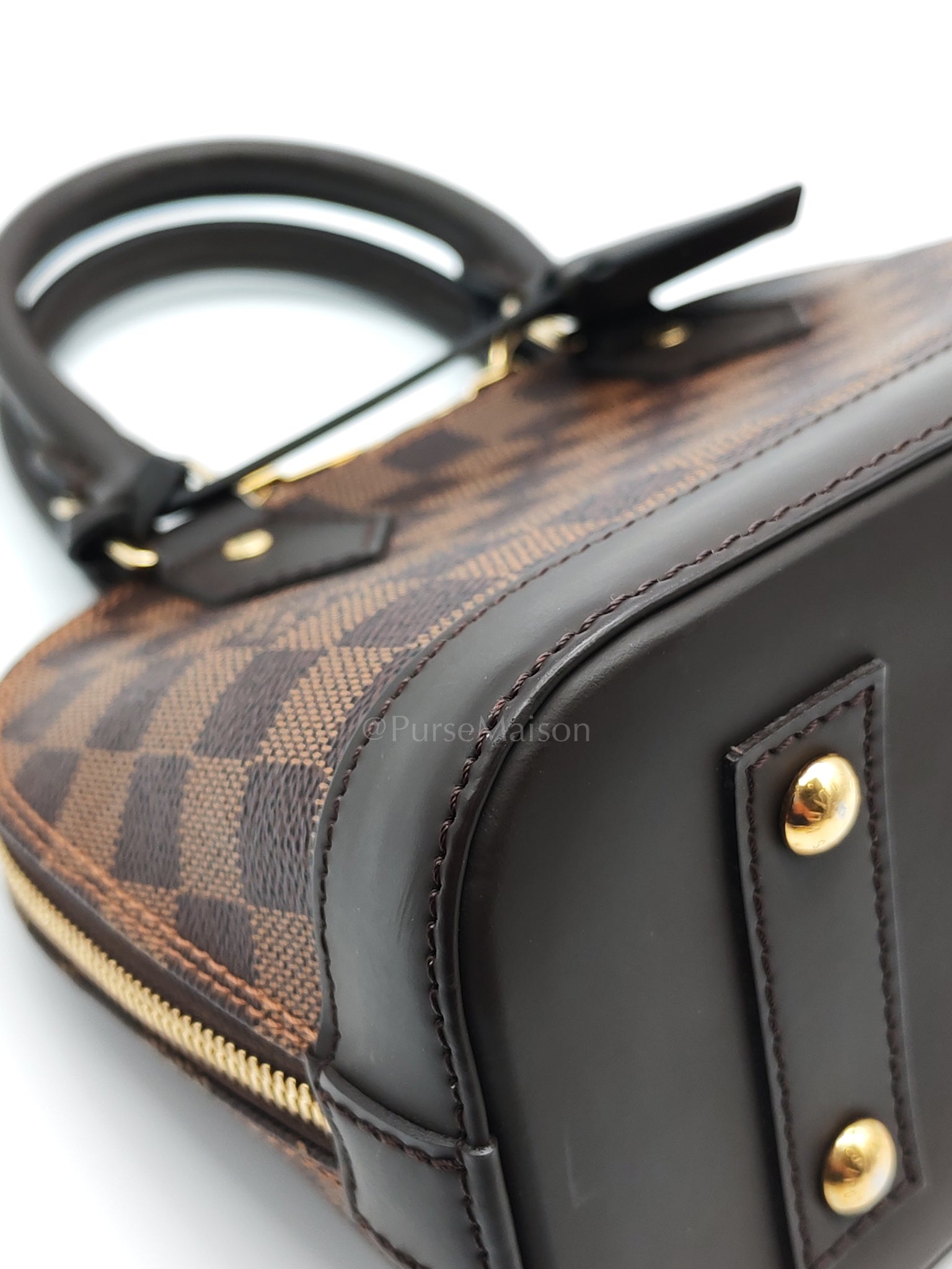 Alma BB in Damier Ebene Canvas Shoulder Bag (Date Code: AR3189) | Purse Maison Luxury Bags Shop