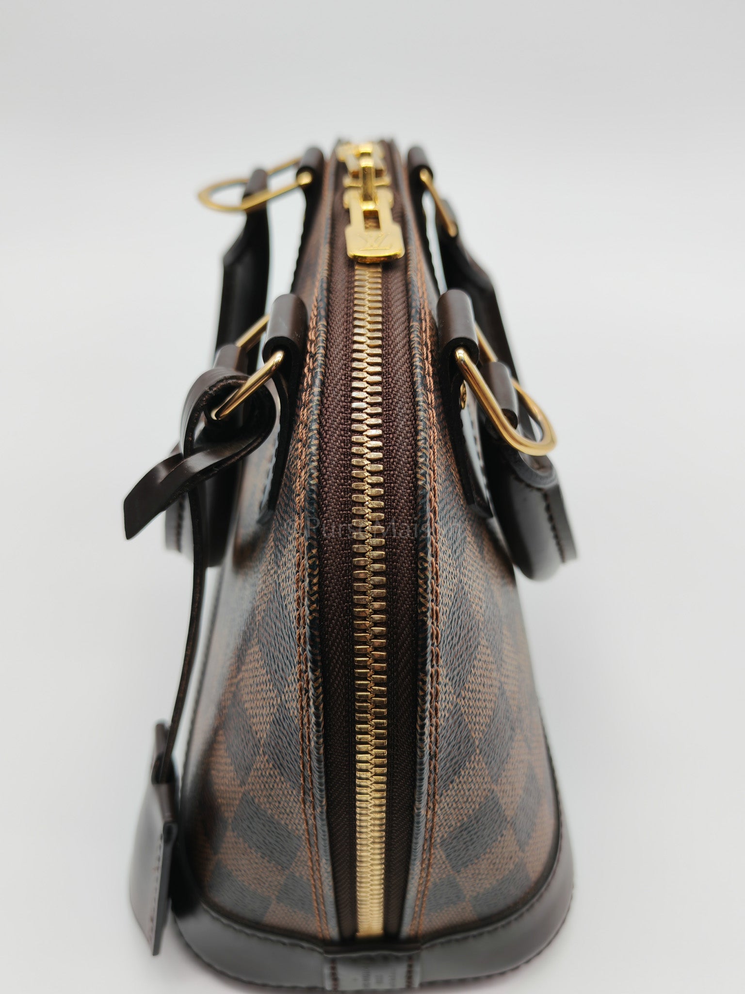 Alma BB in Damier Ebene Canvas Shoulder Bag (Microchip) | Purse Maison Luxury Bags Shop