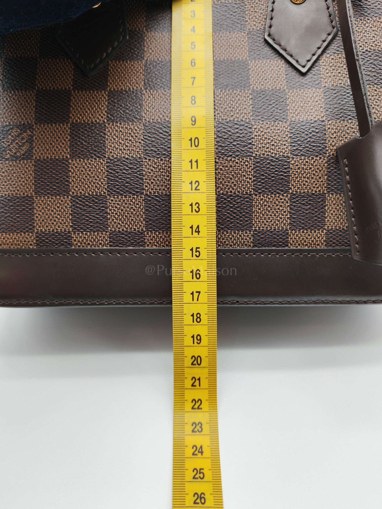 Alma BB in Damier Ebene Canvas Shoulder Bag (Microchip) | Purse Maison Luxury Bags Shop