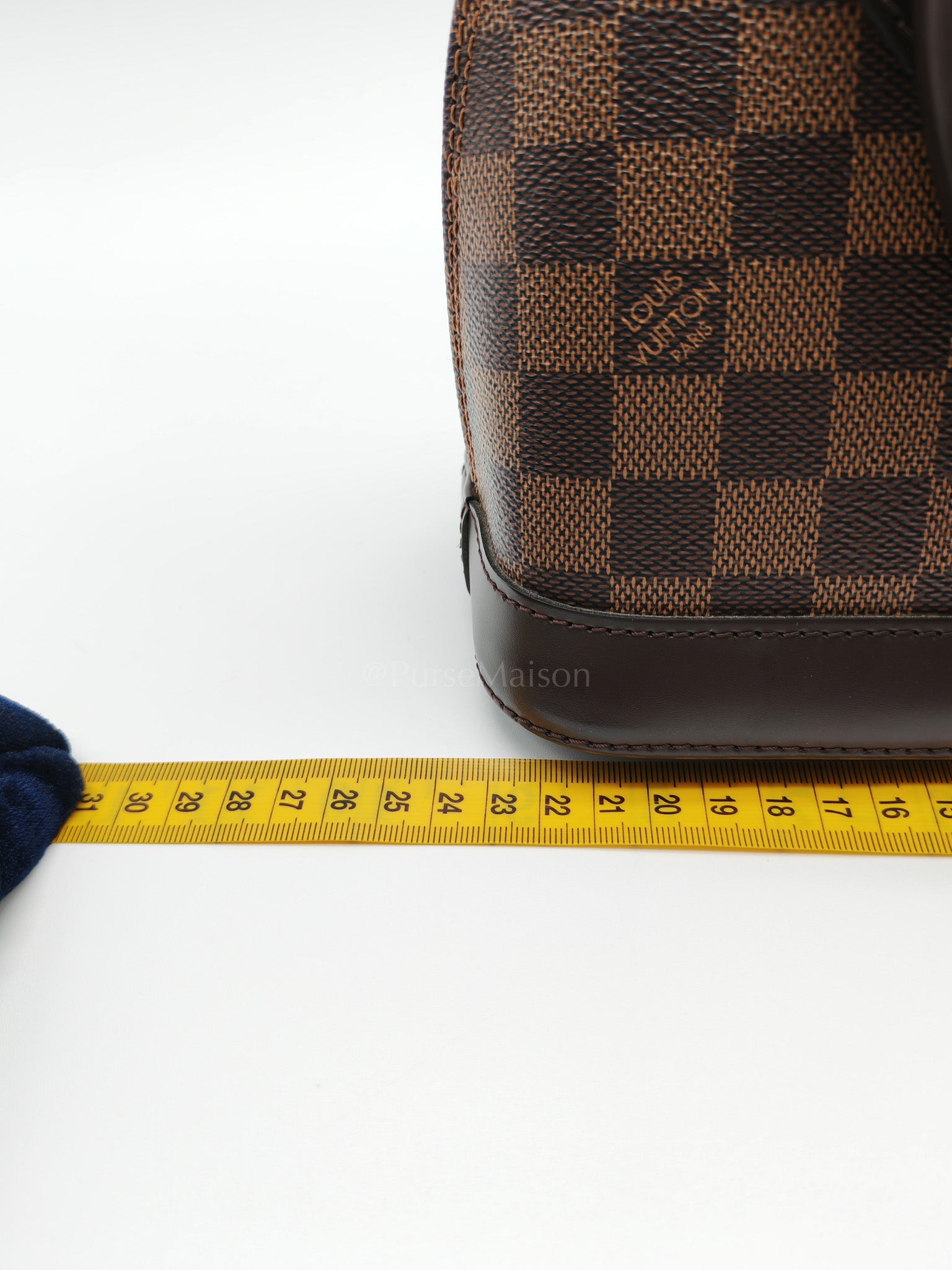 Alma BB in Damier Ebene Canvas Shoulder Bag (Microchip) | Purse Maison Luxury Bags Shop