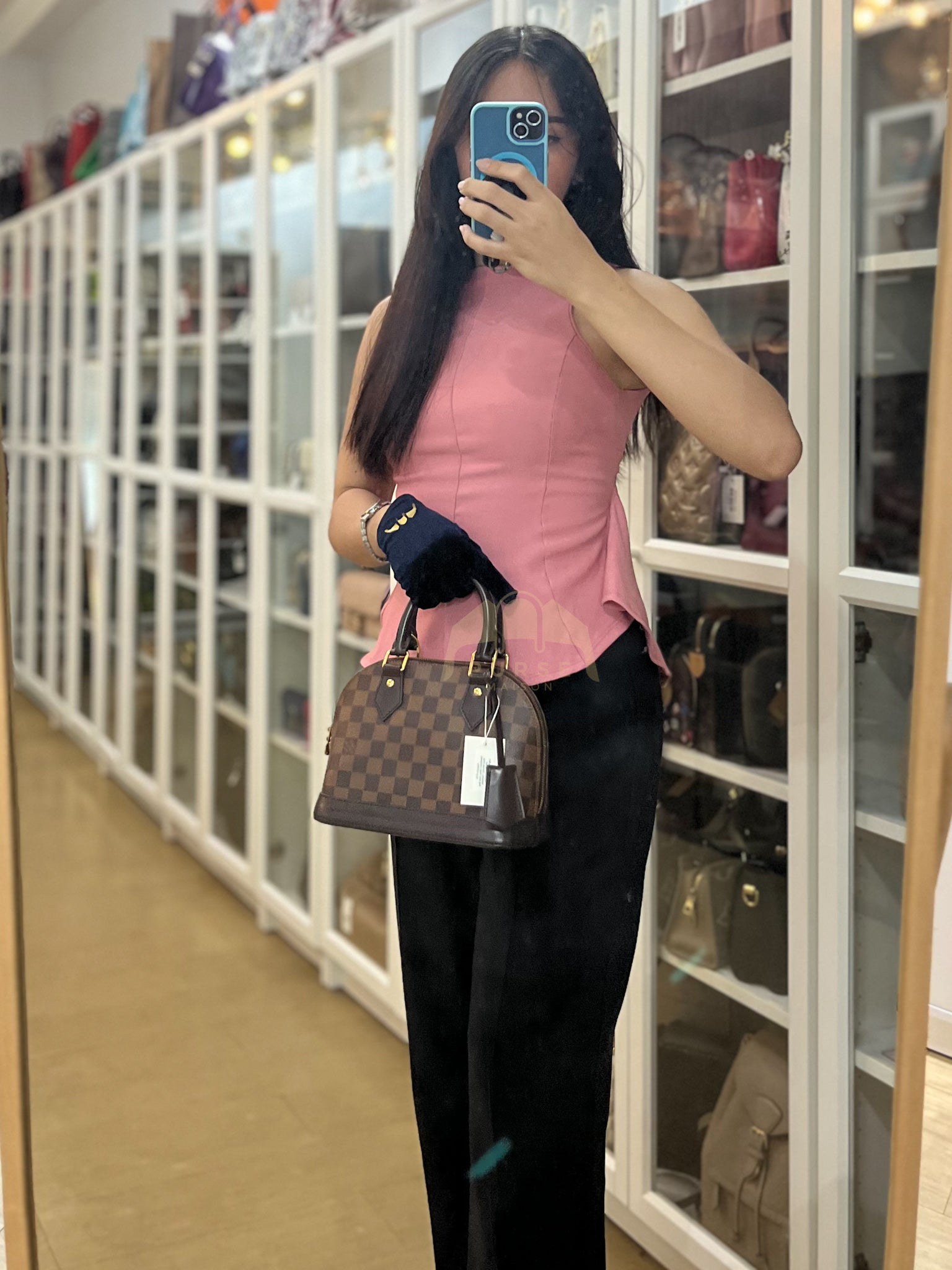 Alma BB in Damier Ebene Canvas (Date code: AA1168) | Purse Maison Luxury Bags Shop