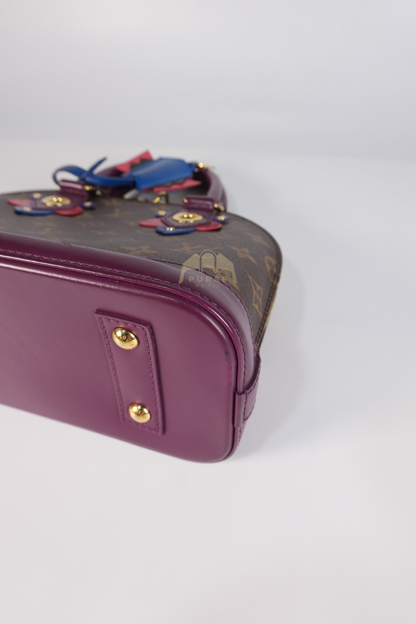 Alma BB in Magenta Monogram Canvas Totem & Gold Hardware (Date Code: FL2165) | Purse Maison Luxury Bags Shop