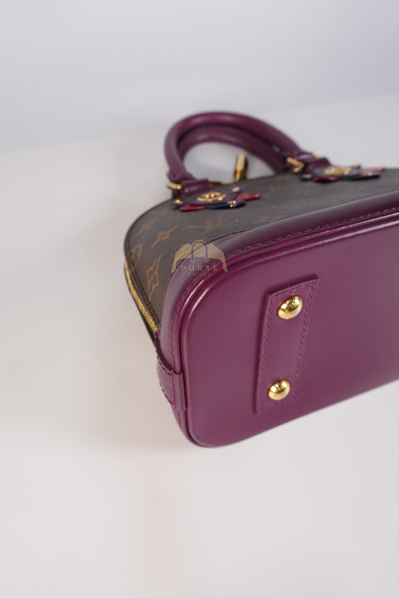 Alma BB in Magenta Monogram Canvas Totem & Gold Hardware (Date Code: FL2165) | Purse Maison Luxury Bags Shop