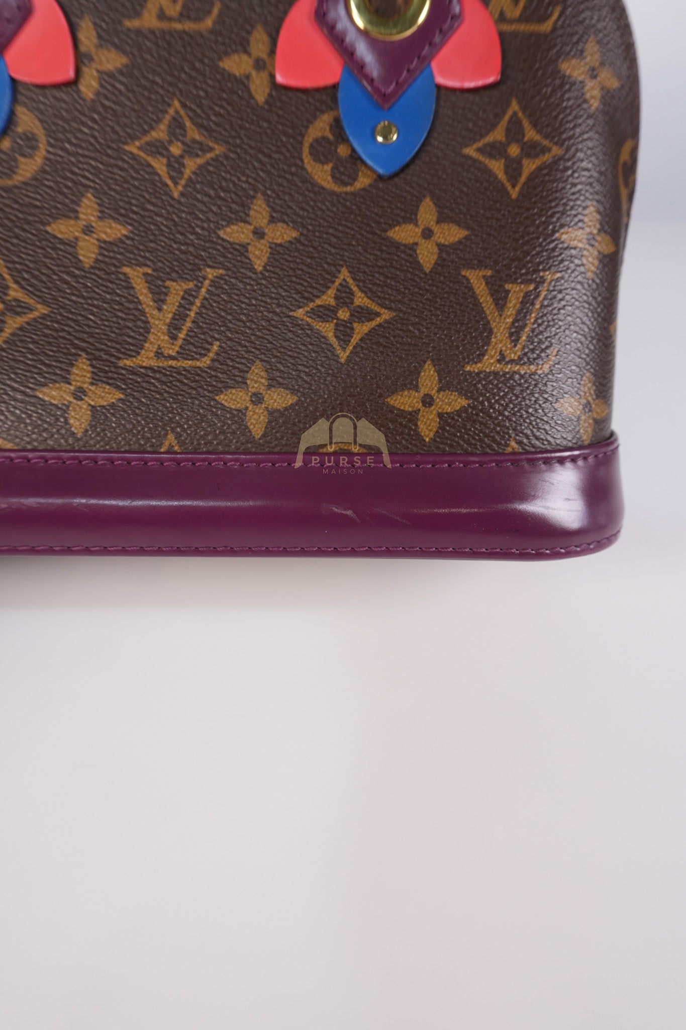 Alma BB in Magenta Monogram Canvas Totem & Gold Hardware (Date Code: FL2165) | Purse Maison Luxury Bags Shop