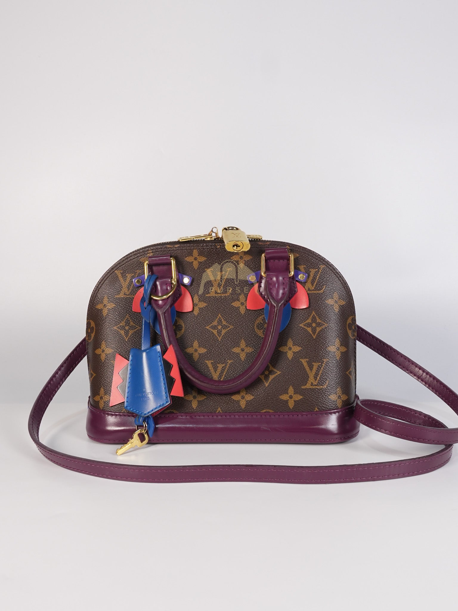 Alma BB in Magenta Monogram Canvas Totem & Gold Hardware (Date Code: FL2165) | Purse Maison Luxury Bags Shop