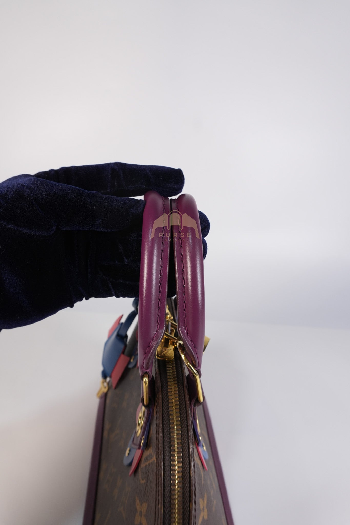 Alma BB in Magenta Monogram Canvas Totem & Gold Hardware (Date Code: FL2165) | Purse Maison Luxury Bags Shop