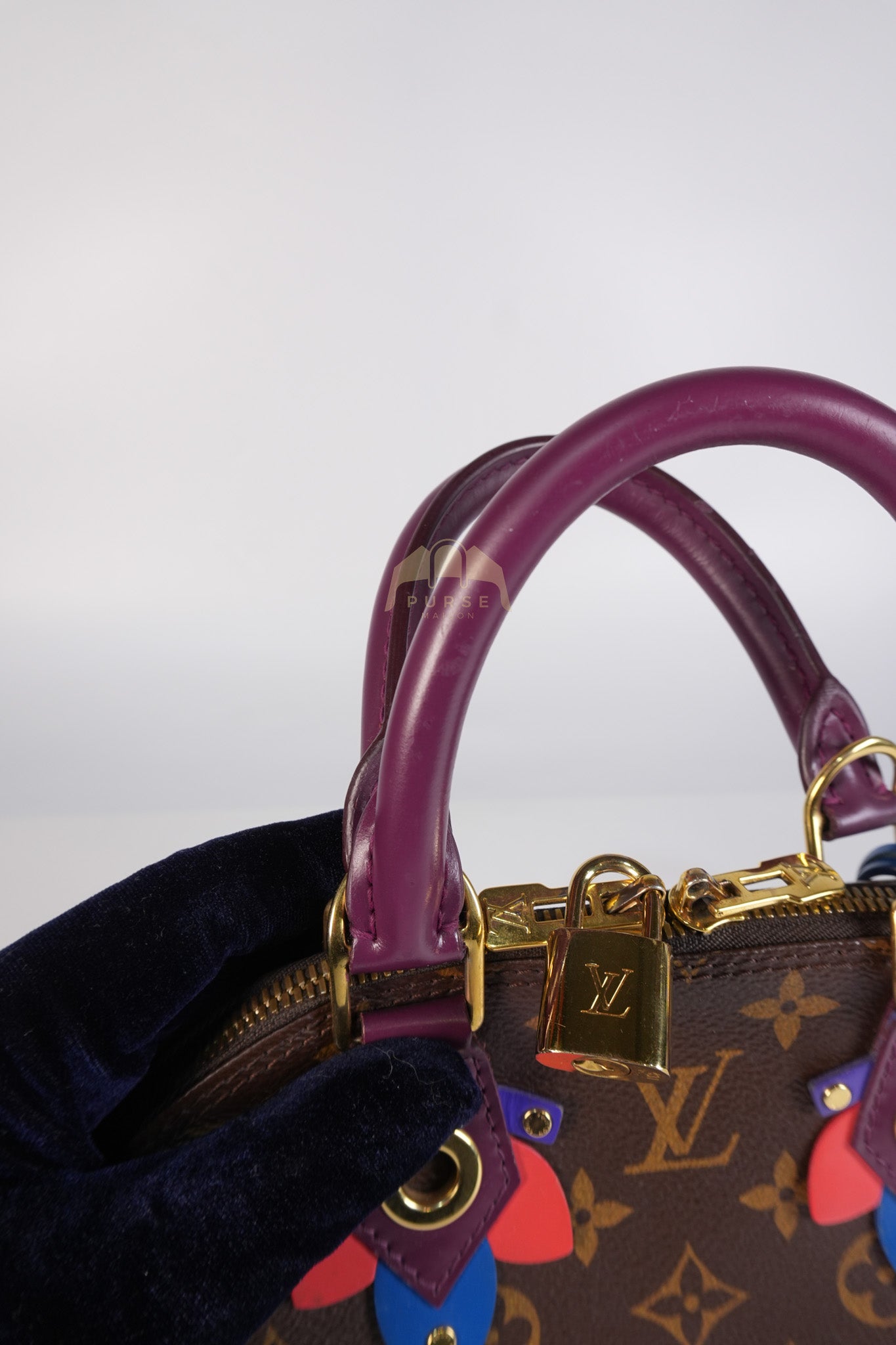 Alma BB in Magenta Monogram Canvas Totem & Gold Hardware (Date Code: FL2165) | Purse Maison Luxury Bags Shop