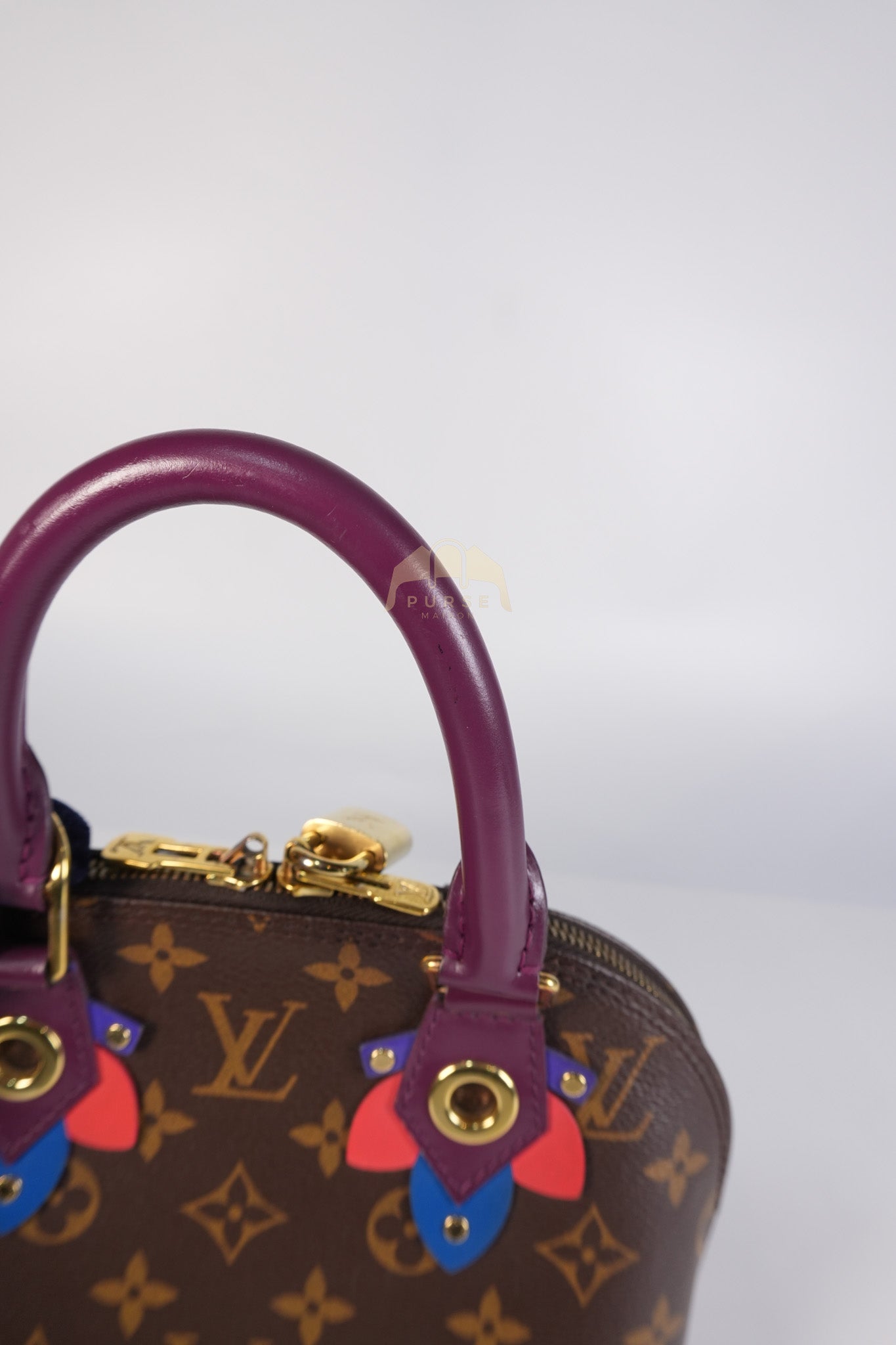 Alma BB in Magenta Monogram Canvas Totem & Gold Hardware (Date Code: FL2165) | Purse Maison Luxury Bags Shop