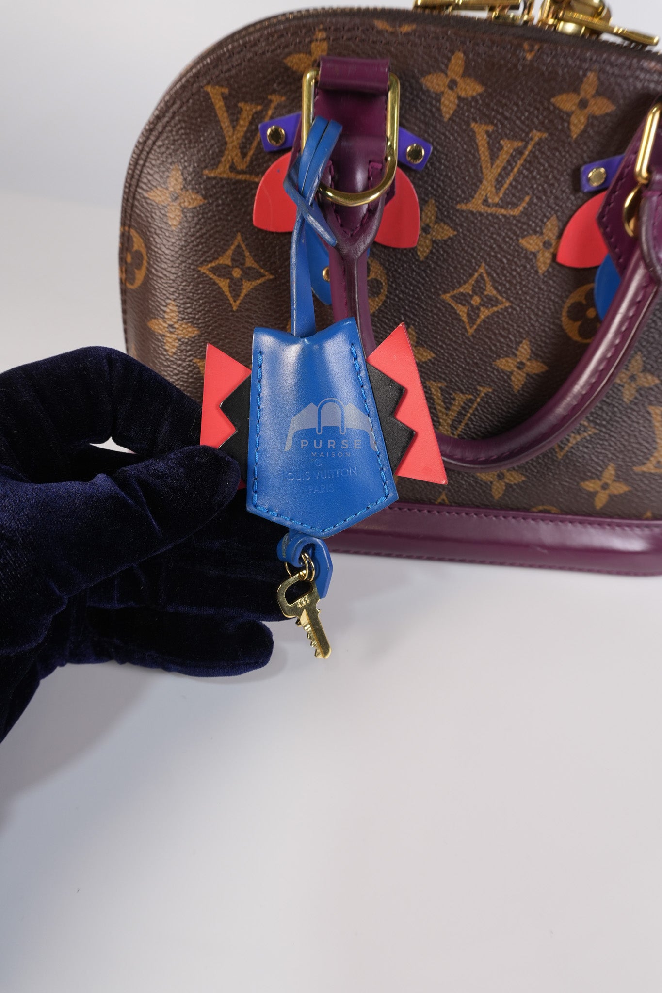 Alma BB in Magenta Monogram Canvas Totem & Gold Hardware (Date Code: FL2165) | Purse Maison Luxury Bags Shop