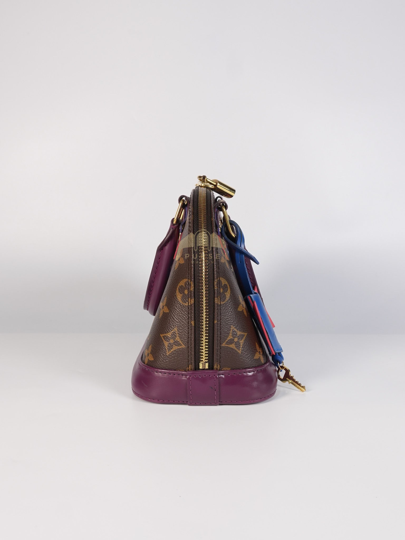 Alma BB in Magenta Monogram Canvas Totem & Gold Hardware (Date Code: FL2165) | Purse Maison Luxury Bags Shop