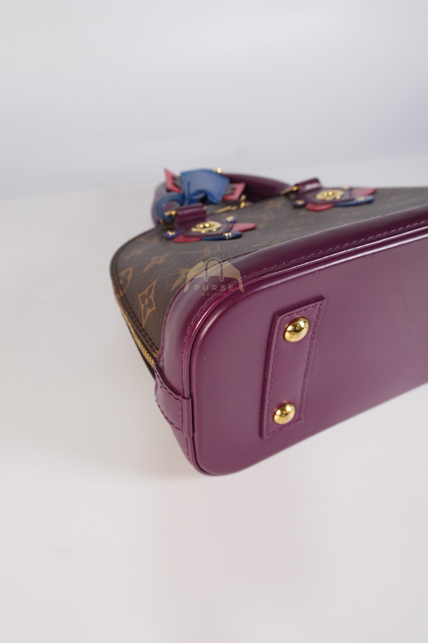 Alma BB in Magenta Monogram Canvas Totem & Gold Hardware (Date Code: FL2165) | Purse Maison Luxury Bags Shop