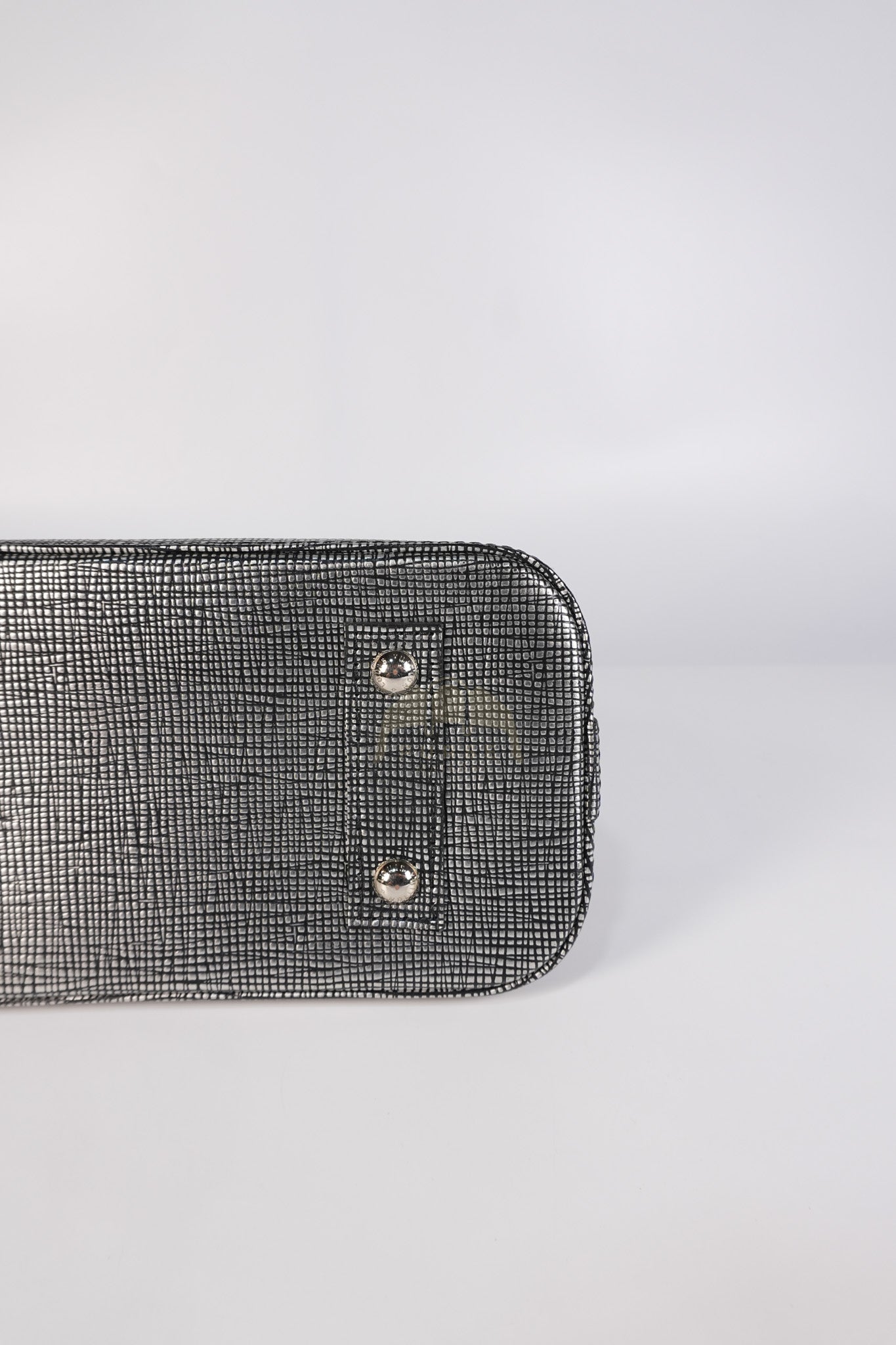 Alma BB in Metallic Silver Epi Leather & Silver Hardware (Date Code: SN1195) | Purse Maison Luxury Bags Shop