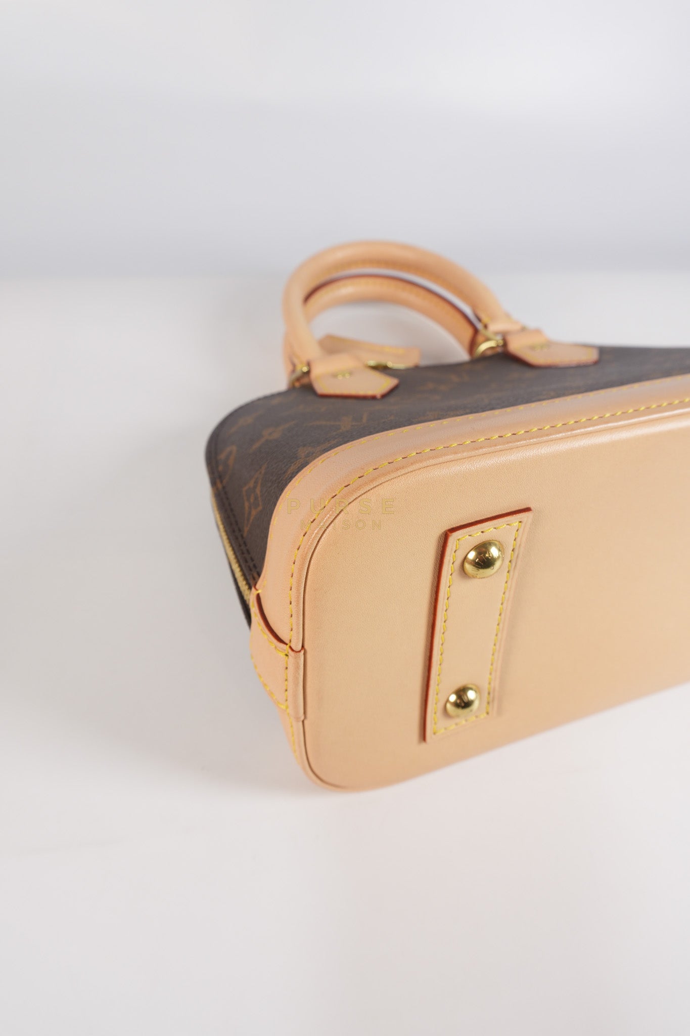 Alma BB in Monogram Canvas & Gold Hardware (Microchip) | Purse Maison Luxury Bags Shop