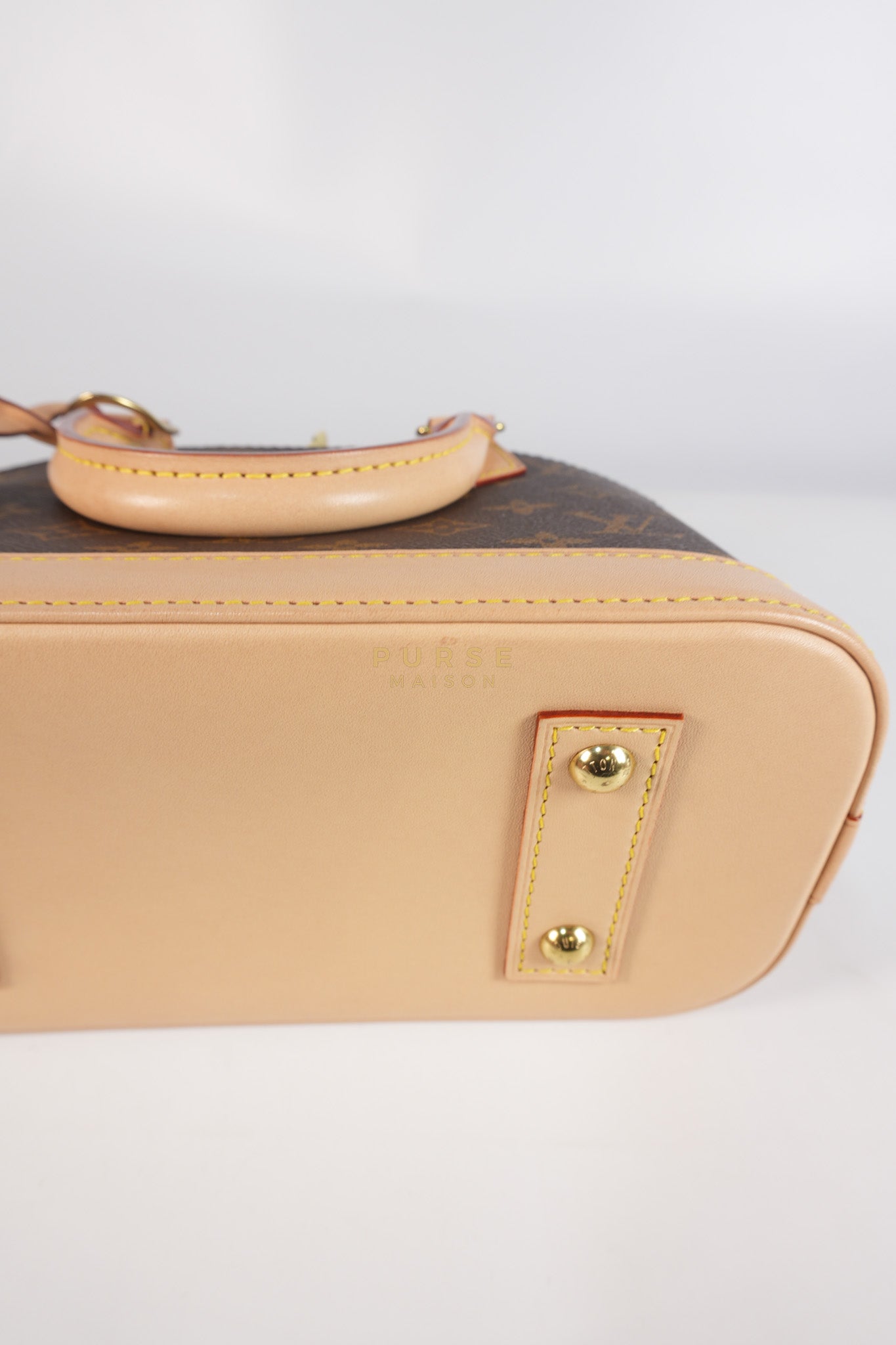 Alma BB in Monogram Canvas & Gold Hardware (Microchip) | Purse Maison Luxury Bags Shop