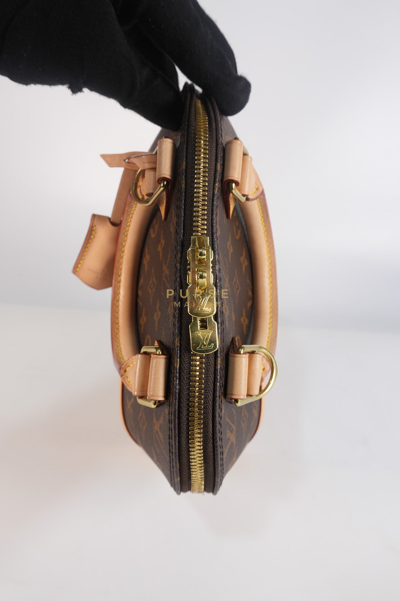 Alma BB in Monogram Canvas & Gold Hardware (Microchip) | Purse Maison Luxury Bags Shop