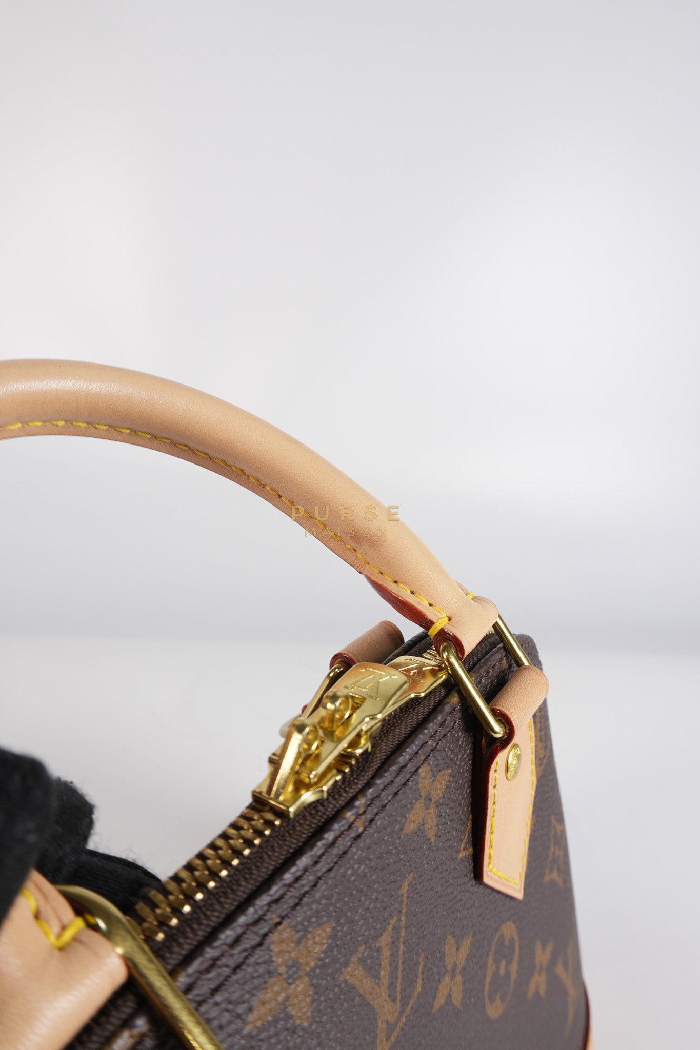 Alma BB in Monogram Canvas & Gold Hardware (Microchip) | Purse Maison Luxury Bags Shop