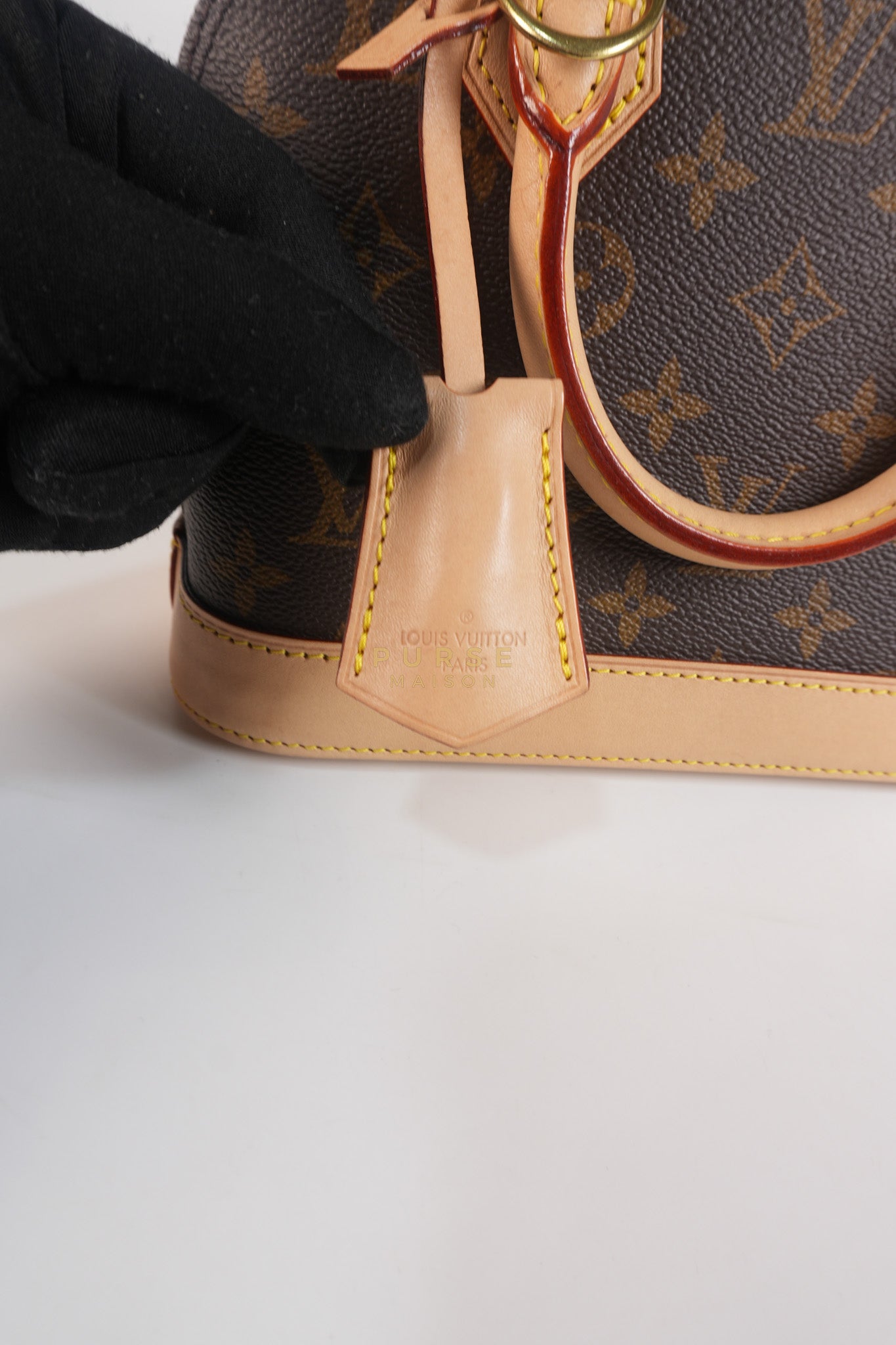 Alma BB in Monogram Canvas & Gold Hardware (Microchip) | Purse Maison Luxury Bags Shop