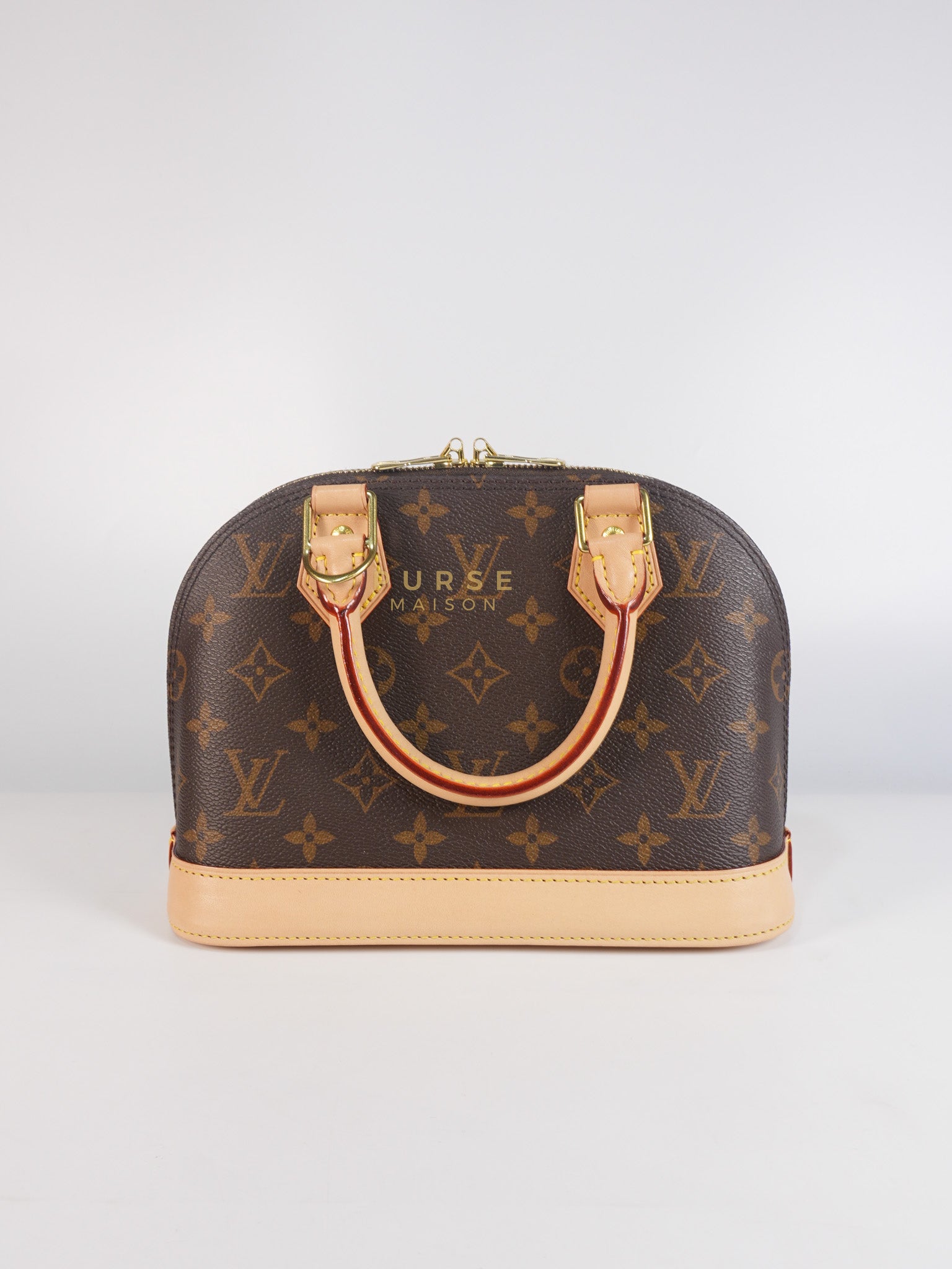 Alma BB in Monogram Canvas & Gold Hardware (Microchip) | Purse Maison Luxury Bags Shop