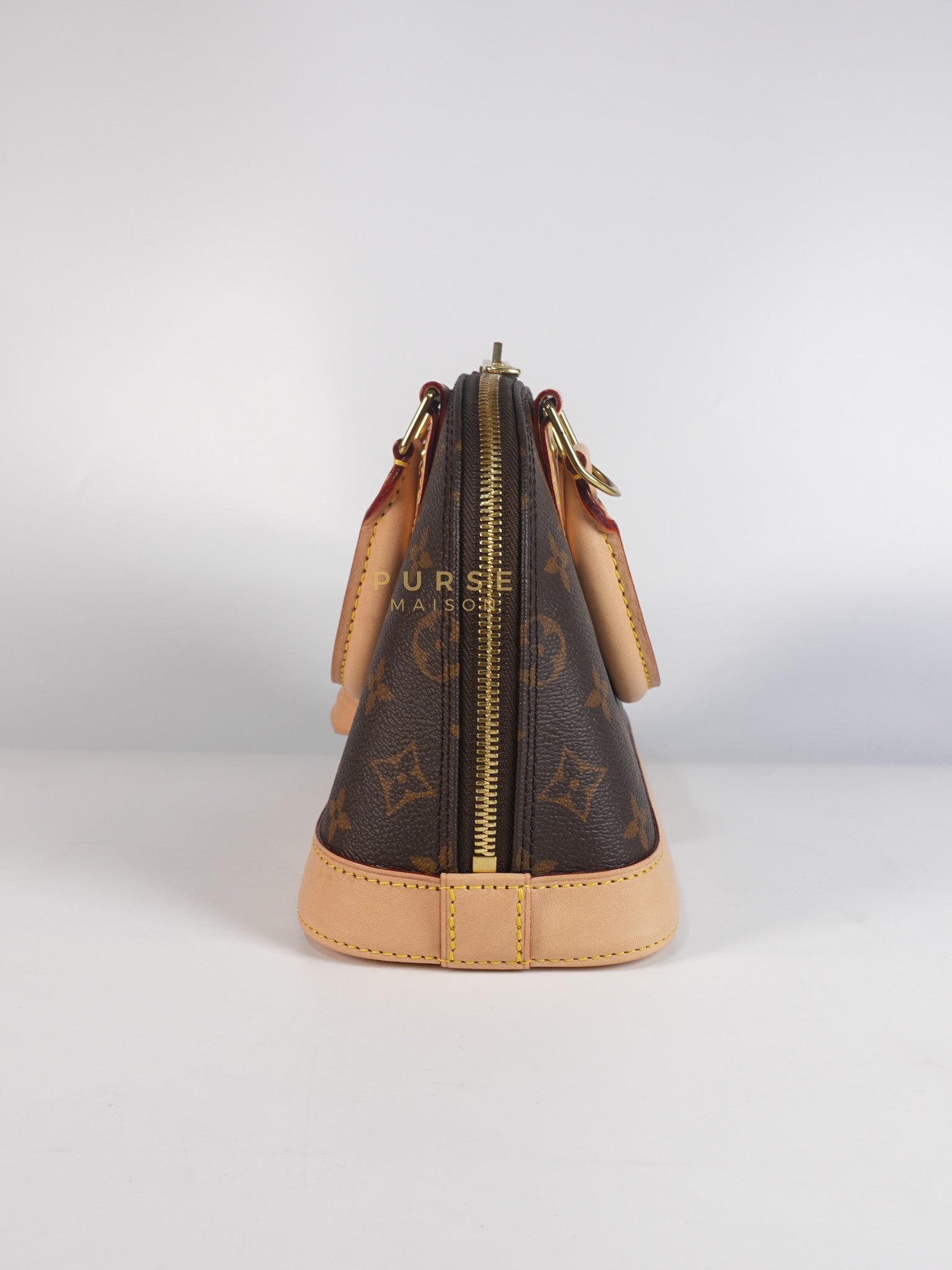 Alma BB in Monogram Canvas & Gold Hardware (Microchip) | Purse Maison Luxury Bags Shop