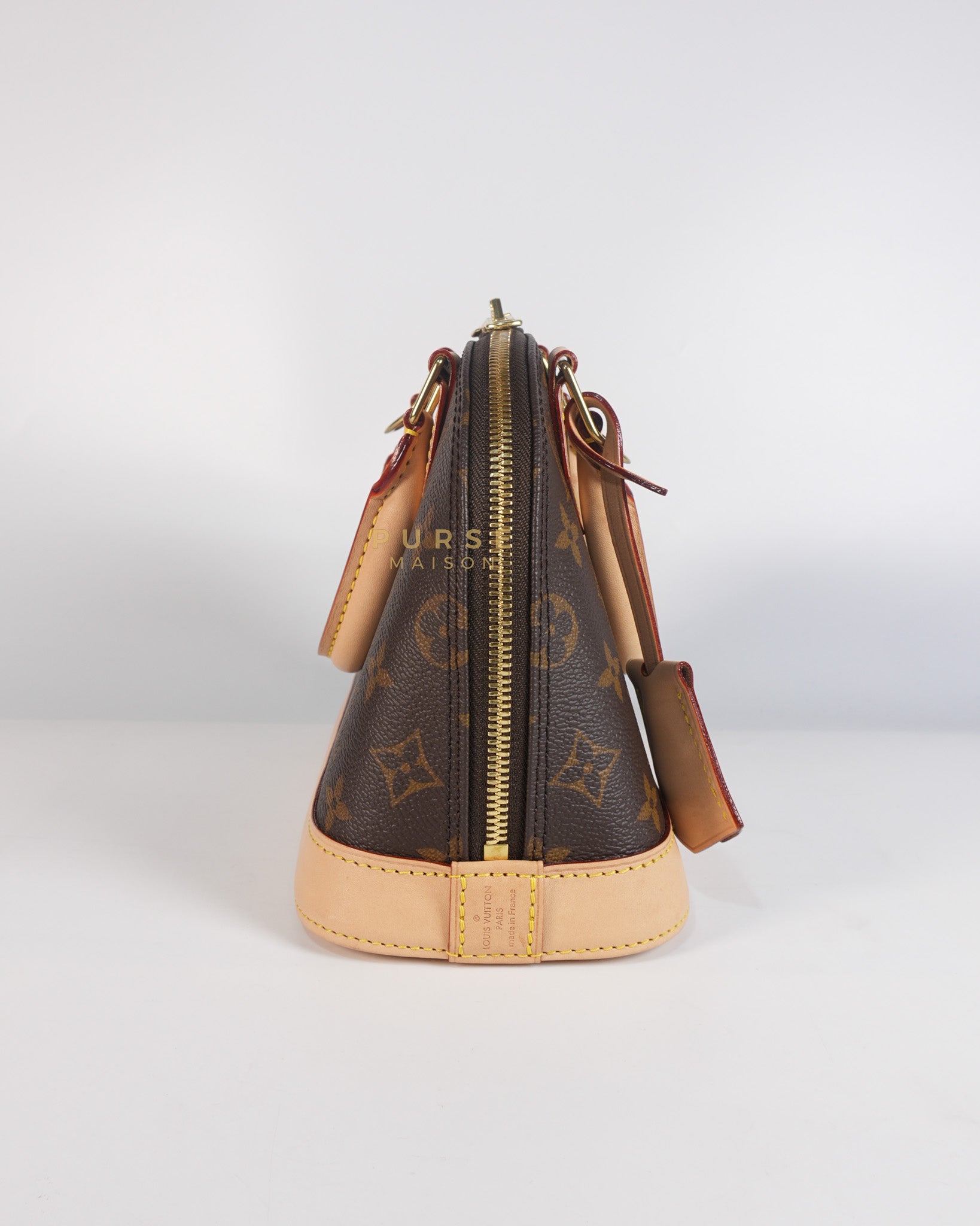 Alma BB in Monogram Canvas & Gold Hardware (Microchip) | Purse Maison Luxury Bags Shop