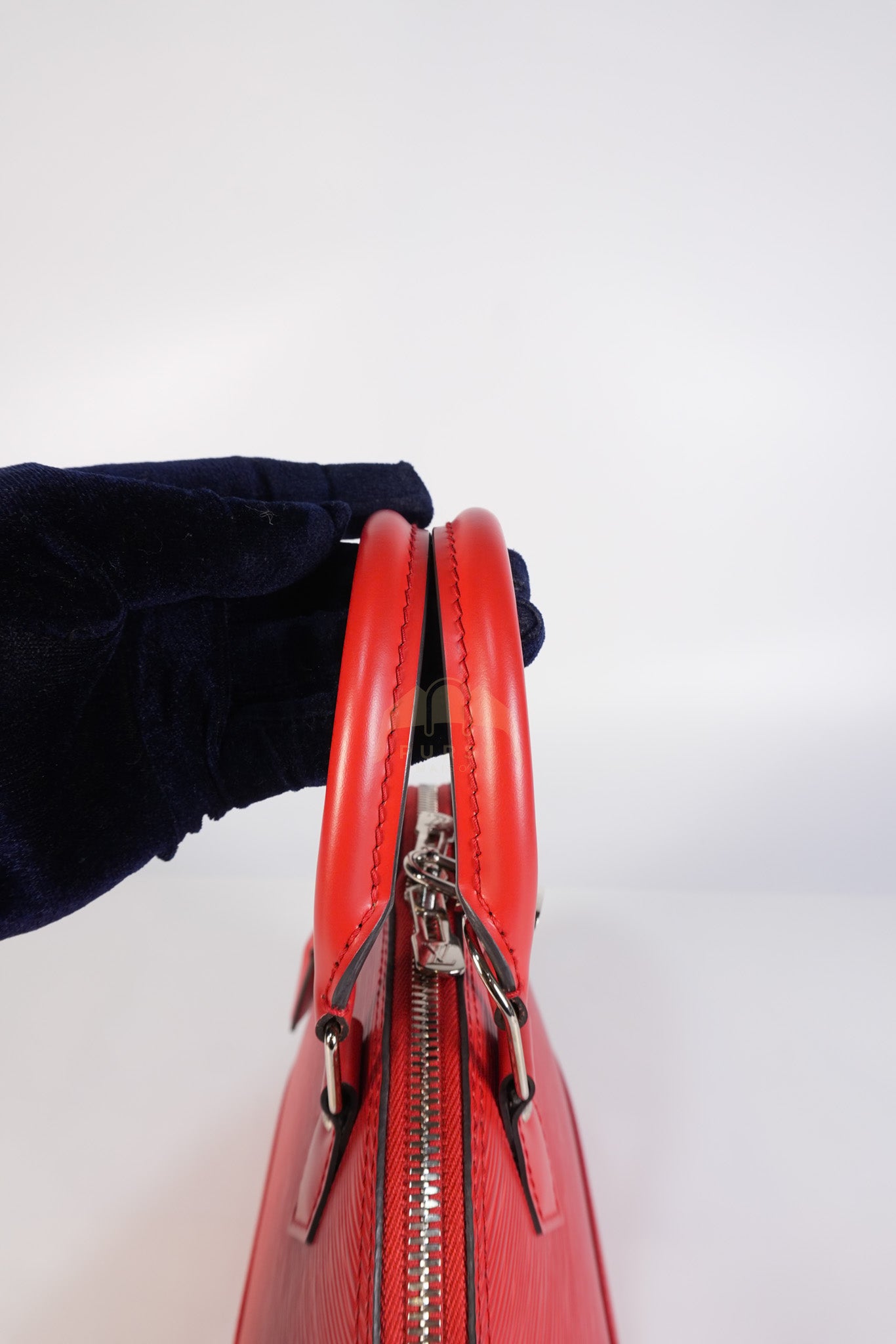 Alma BB in Red Epi Leather & Silver Hardware (Date Code: SN3136) | Purse Maison Luxury Bags Shop