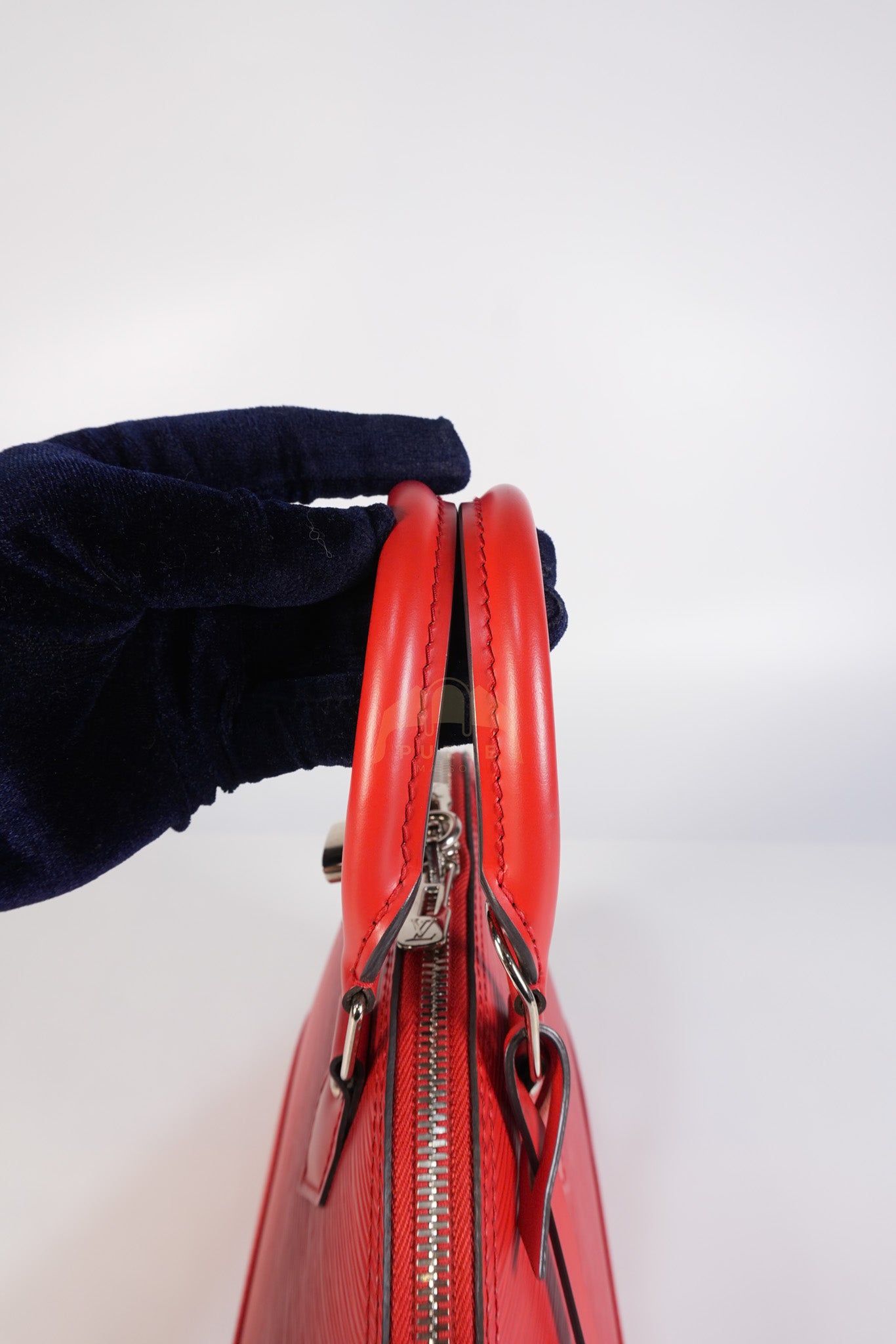 Alma BB in Red Epi Leather & Silver Hardware (Date Code: SN3136) | Purse Maison Luxury Bags Shop