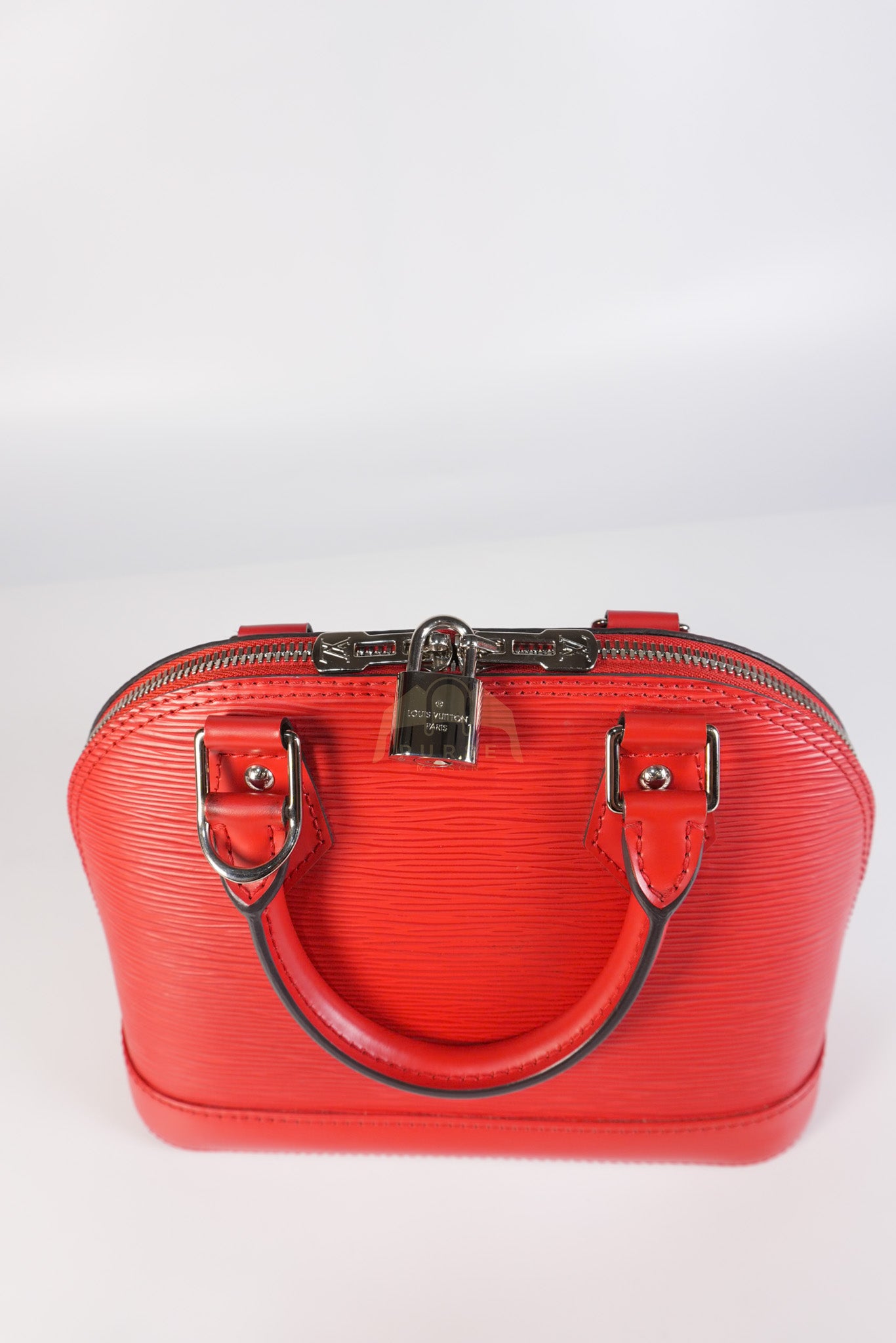Alma BB in Red Epi Leather & Silver Hardware (Date Code: SN3136) | Purse Maison Luxury Bags Shop