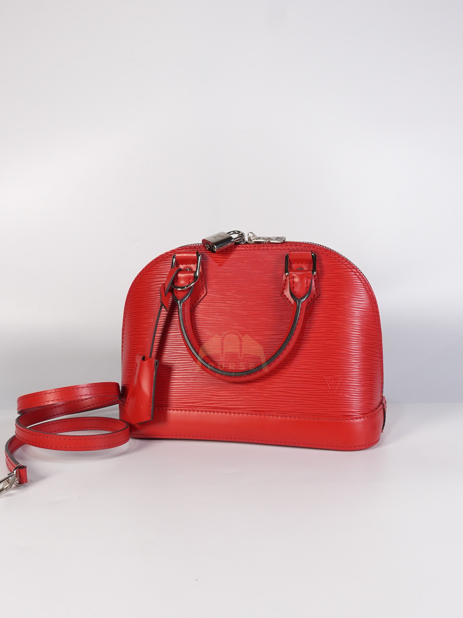 Alma BB in Red Epi Leather & Silver Hardware (Date Code: SN3136) | Purse Maison Luxury Bags Shop